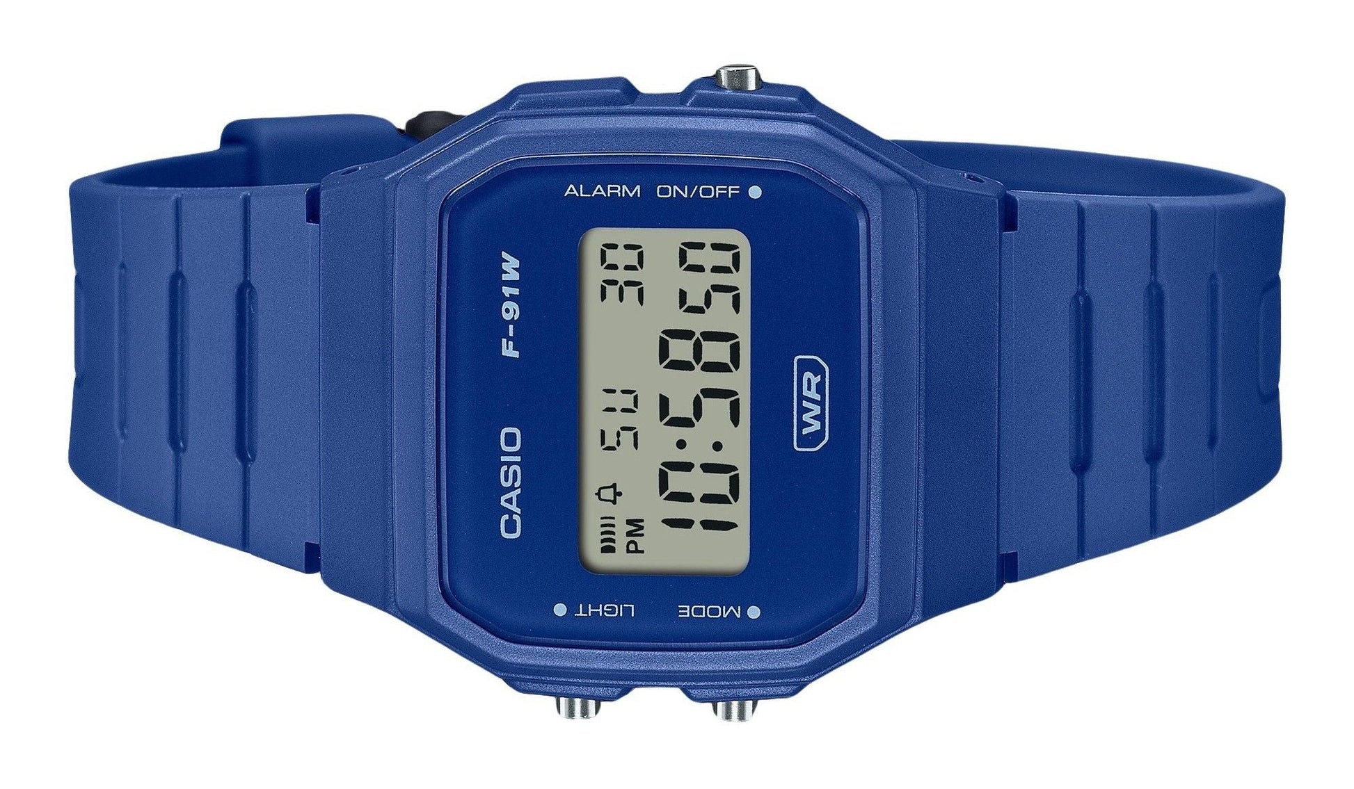 Casio POP Digital Blue Bio Based Resin Strap Quartz F - 91WB - 2A1 Unisex Watch - Prestige Stones