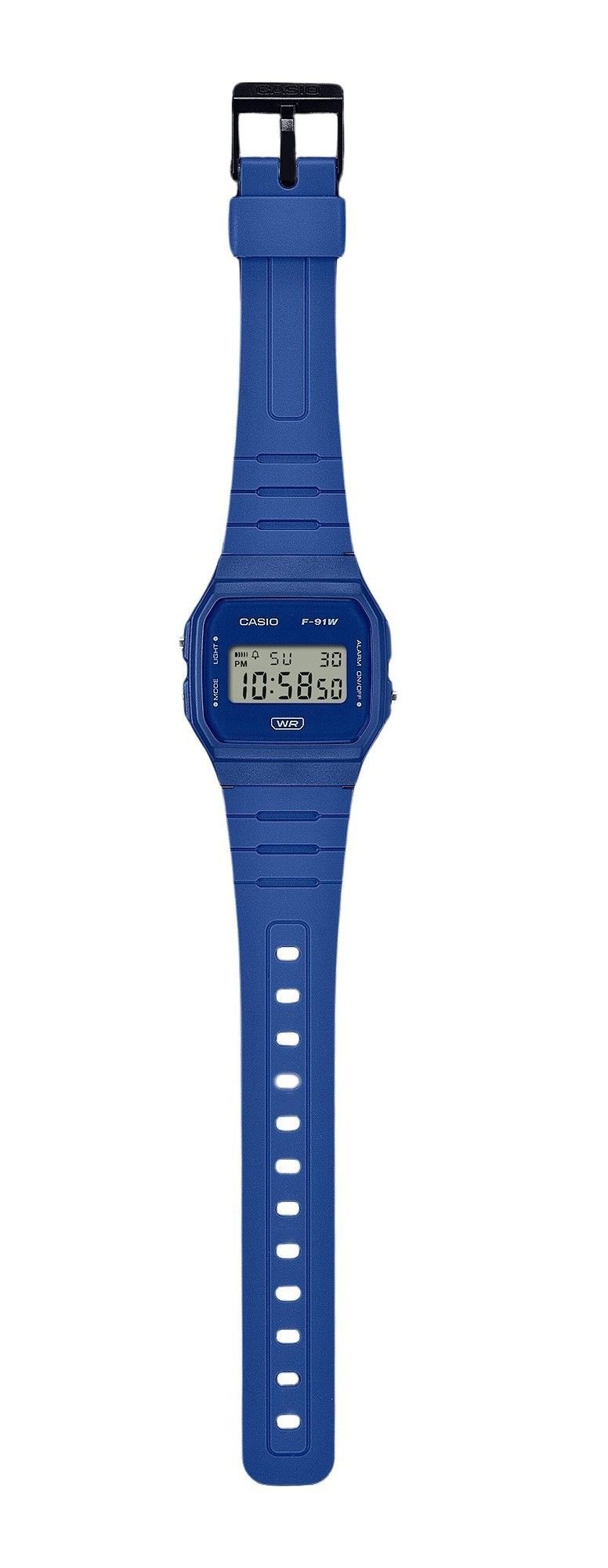 Casio POP Digital Blue Bio Based Resin Strap Quartz F - 91WB - 2A1 Unisex Watch - Prestige Stones
