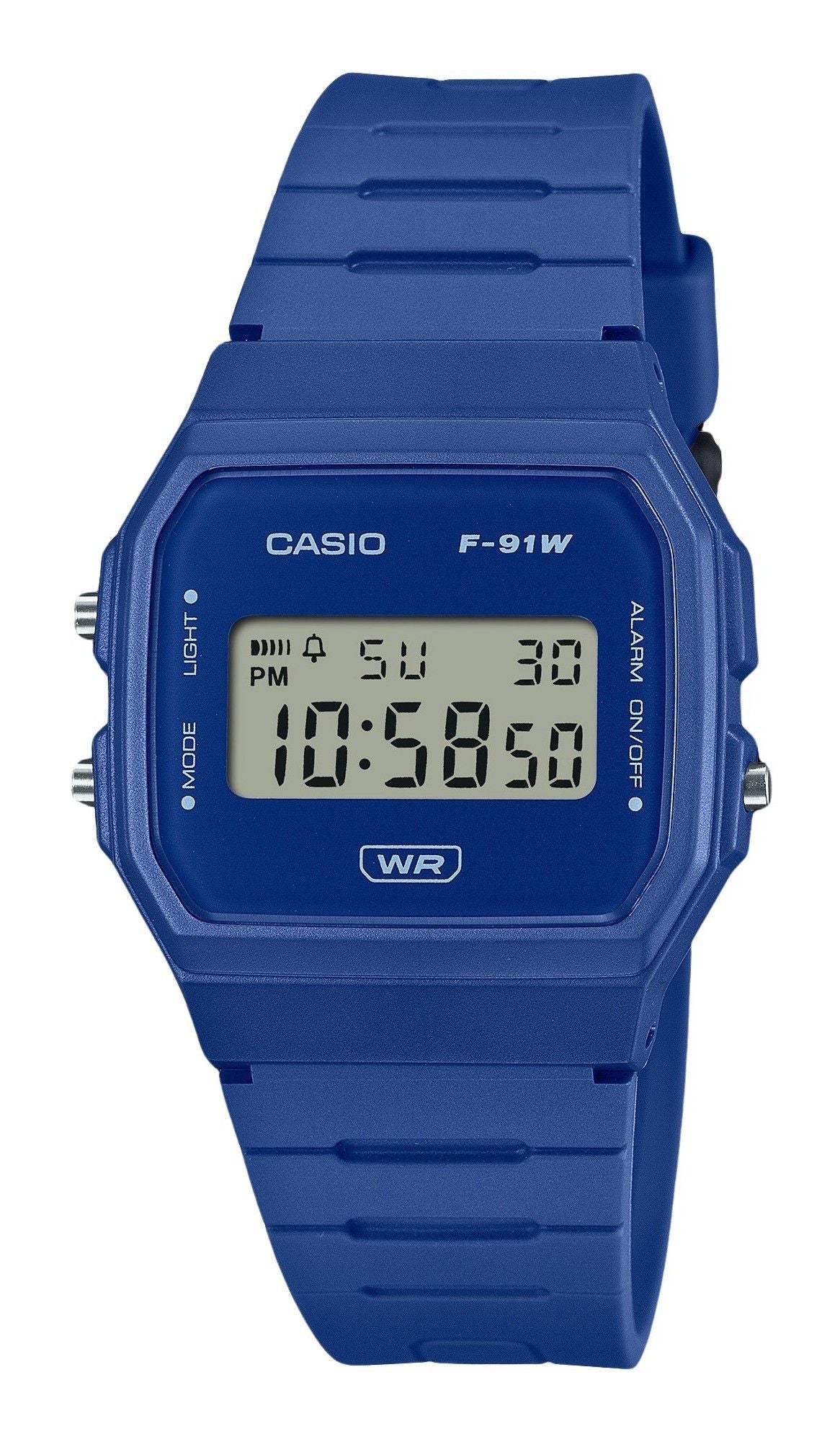 Casio POP Digital Blue Bio Based Resin Strap Quartz F - 91WB - 2A1 Unisex Watch - Prestige Stones