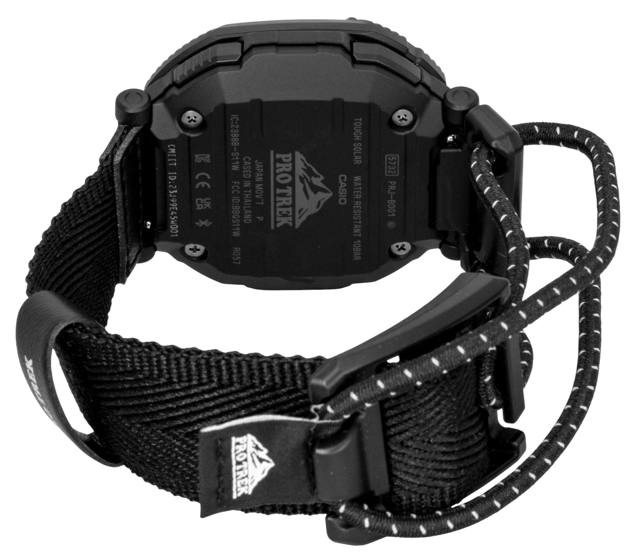 Casio Pro Trek Analog Digital Smartphone Link Fabric Strap Black Dial Solar PRJ - B001B - 1 100M Men's Watch - Prestige Stones