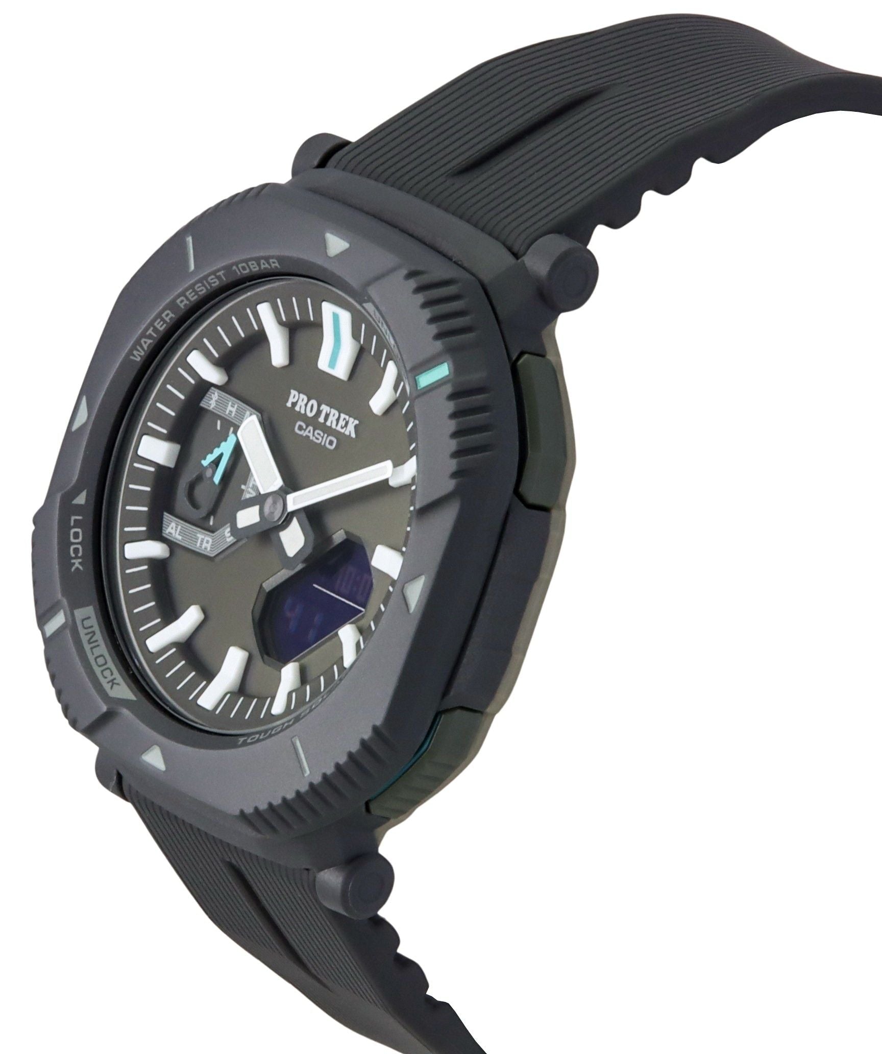 Casio Pro Trek Analog Digital Smartphone Link Resin Green Dial Tough Solar PRJ - B001 - 1 100M Men's Watch - Prestige Stones