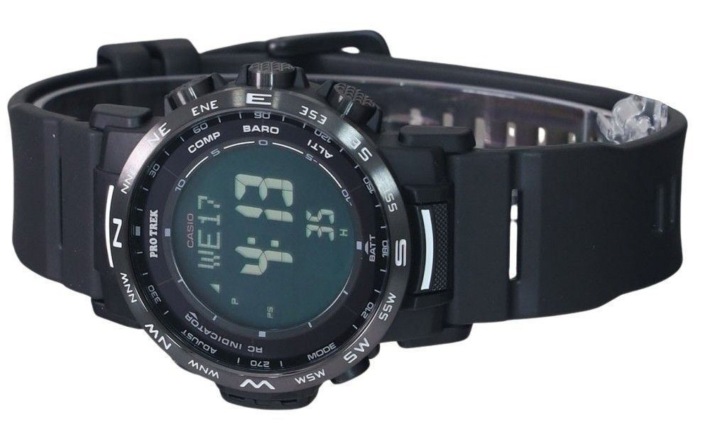 Casio Pro Trek Climber Digital Bio - Based Resin Strap Tough Solar PRW - 35Y - 1B 100M Men's Watch - Prestige Stones