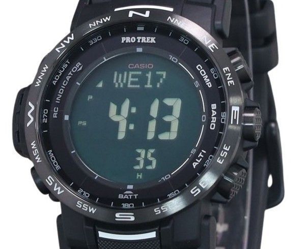 Casio Pro Trek Climber Digital Bio - Based Resin Strap Tough Solar PRW - 35Y - 1B 100M Men's Watch - Prestige Stones