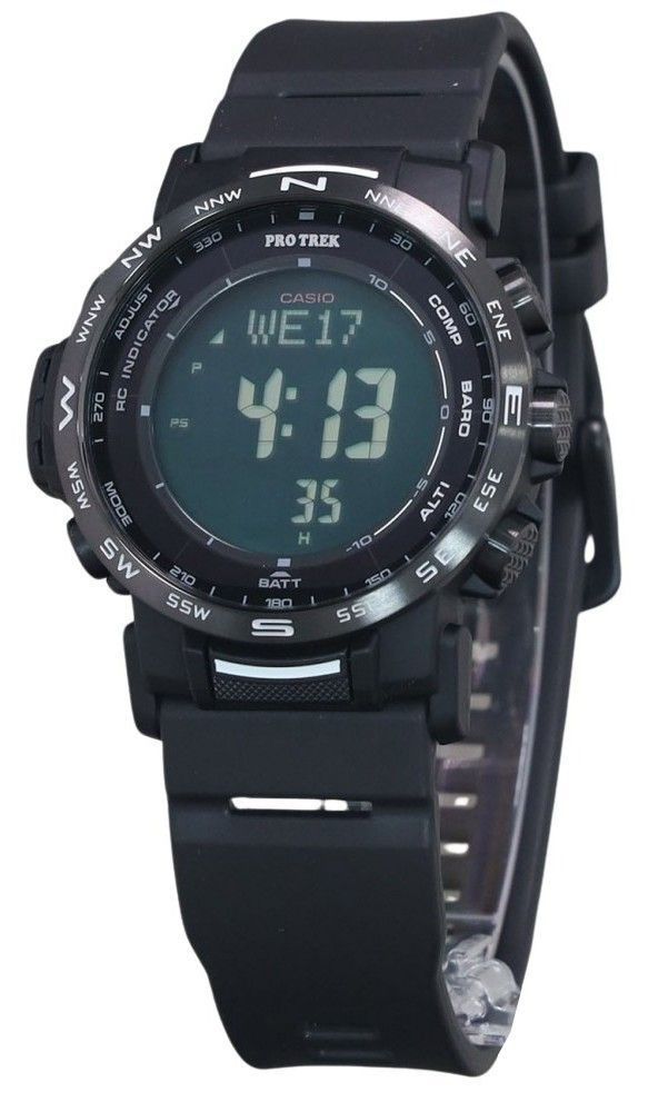 Casio Pro Trek Climber Digital Bio - Based Resin Strap Tough Solar PRW - 35Y - 1B 100M Men's Watch - Prestige Stones