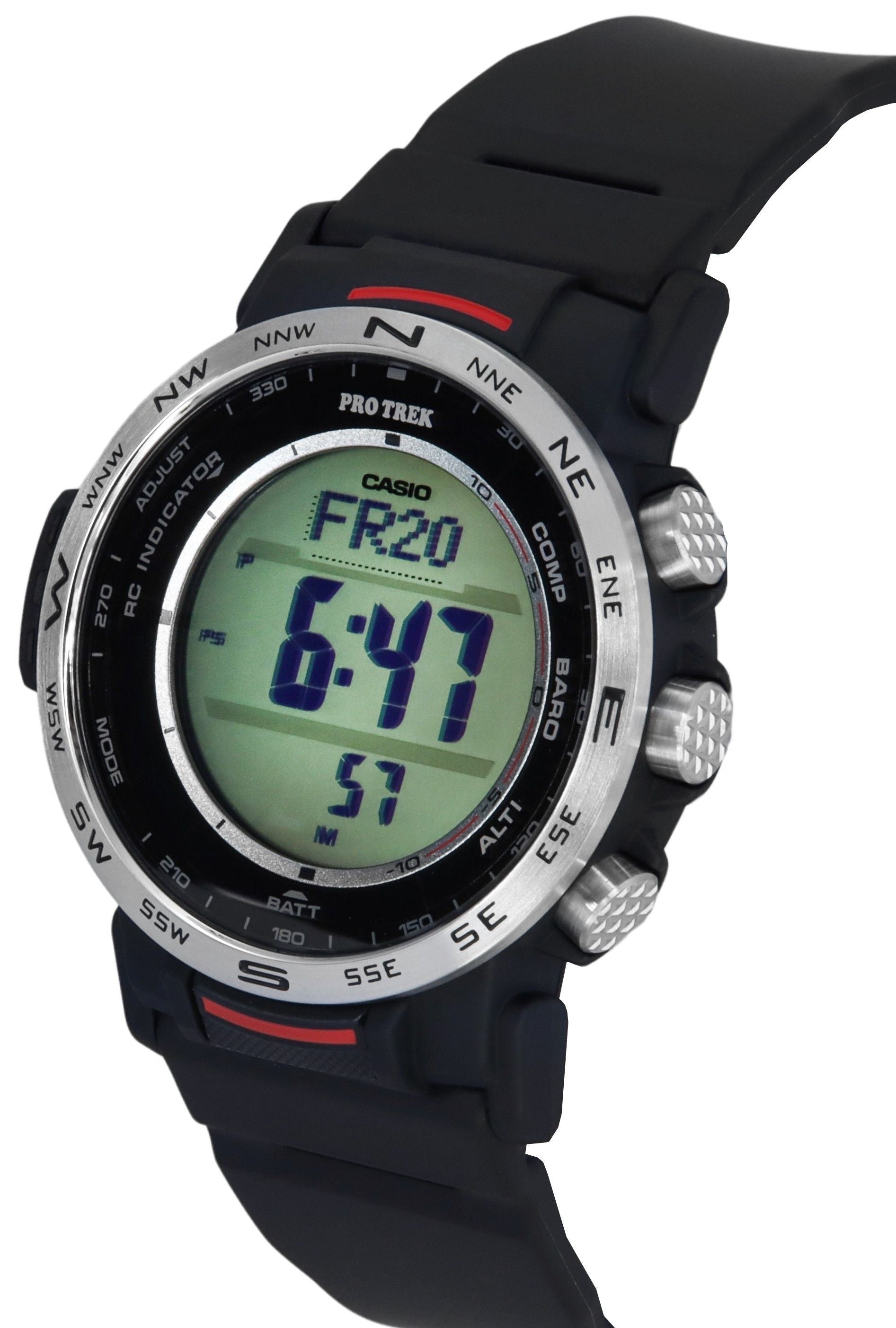 Casio Pro Trek Climber Line Digital Bio Based Resin Strap Tough Solar PRW - 35 - 1A 100M Men's Watch - Prestige Stones