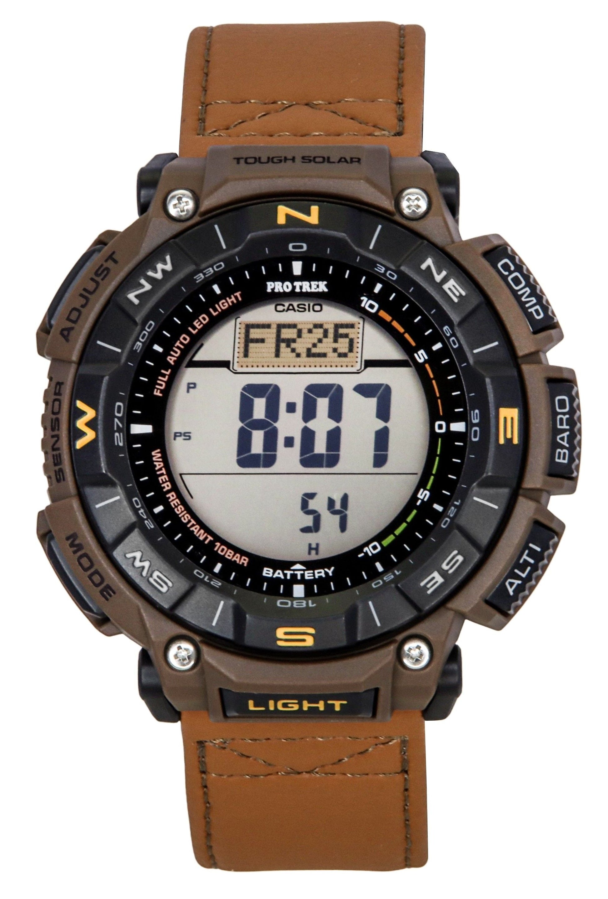 Casio Pro Trek Climber Line Digital Leather Strap Solar PRG - 340L - 5 100M Men's Watch - Prestige Stones
