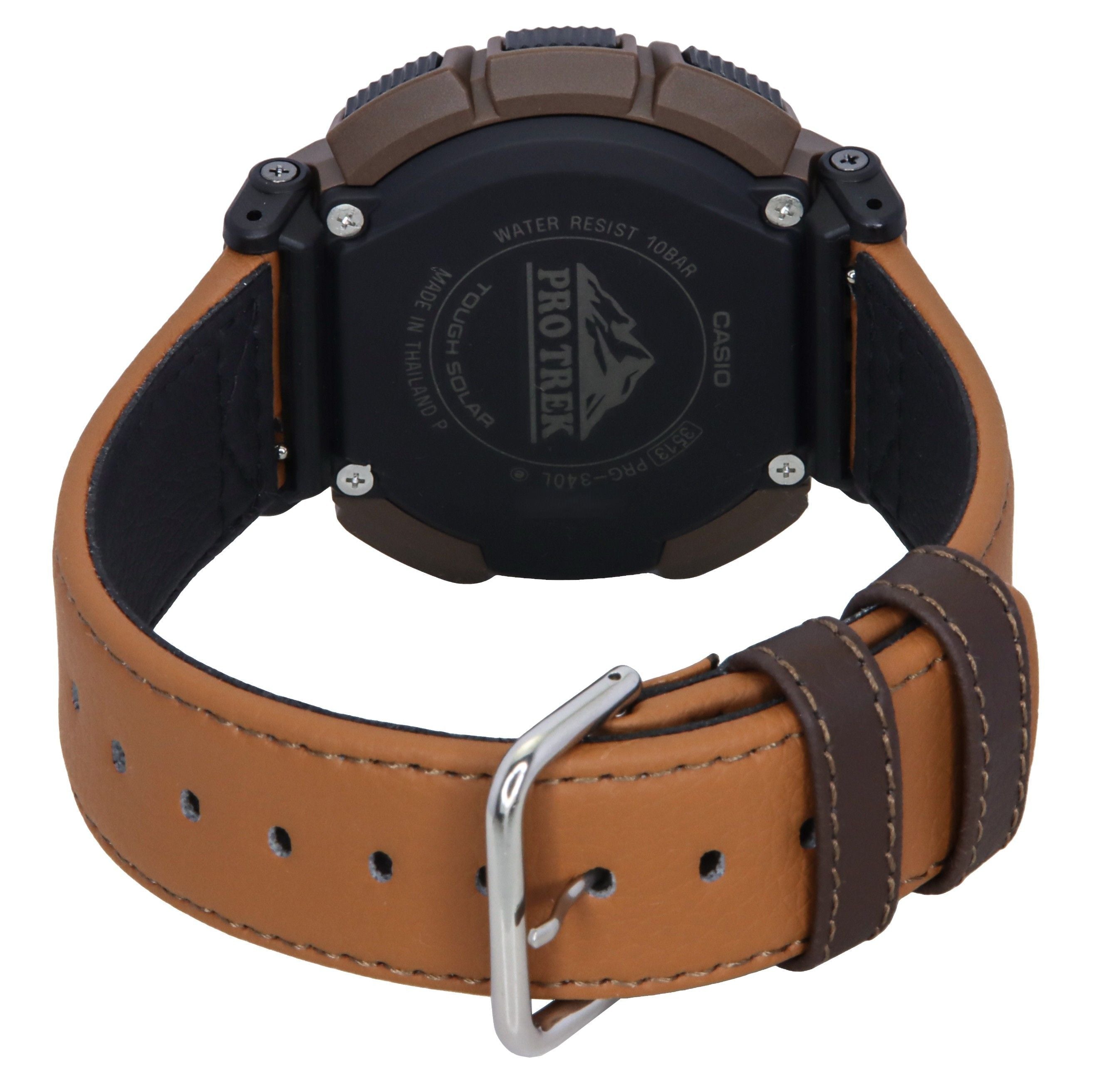 Casio Pro Trek Climber Line Digital Leather Strap Solar PRG - 340L - 5 100M Men's Watch - Prestige Stones