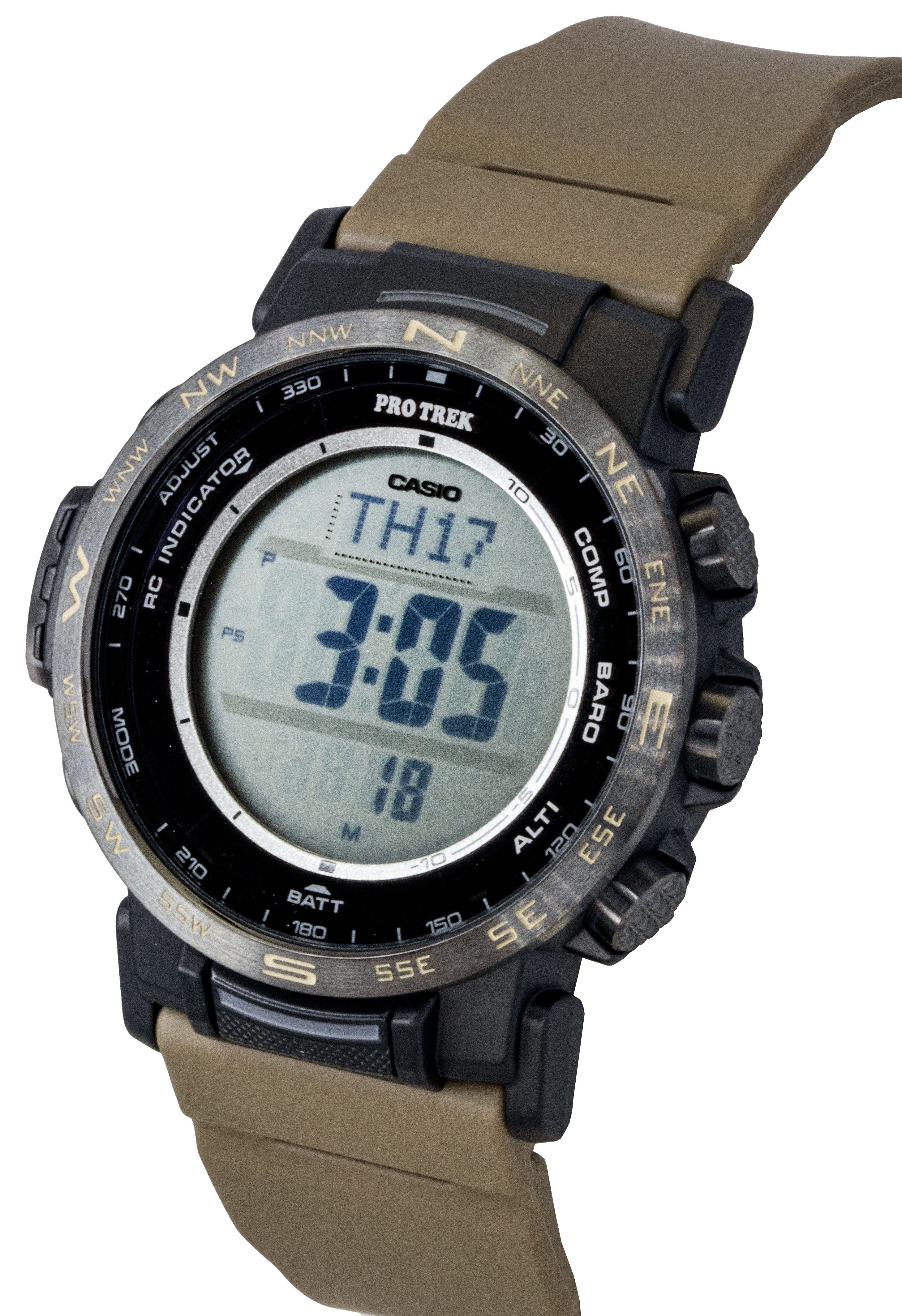 Casio Pro Trek Digital Bio - Based Resin Solar PRW - 35LD - 5 100M Men's Watch - Prestige Stones