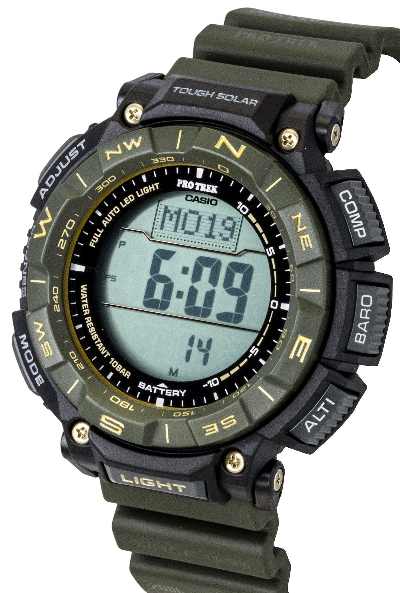 Casio Pro Trek Digital Bio - Based Resin Strap Solar PRG - 340ANS - 3 100M Men's Watch - Prestige Stones
