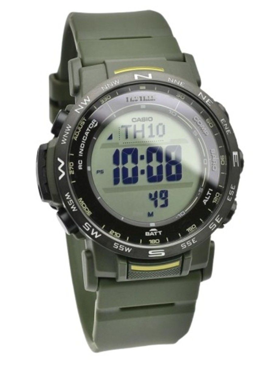 Casio Pro Trek Digital Bio - Based Resin Strap Tough Solar PRW - 35Y - 3B 100M Unisex Watch - Prestige Stones