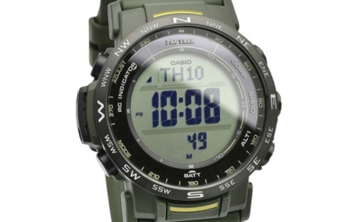 Casio Pro Trek Digital Bio - Based Resin Strap Tough Solar PRW - 35Y - 3B 100M Unisex Watch - Prestige Stones