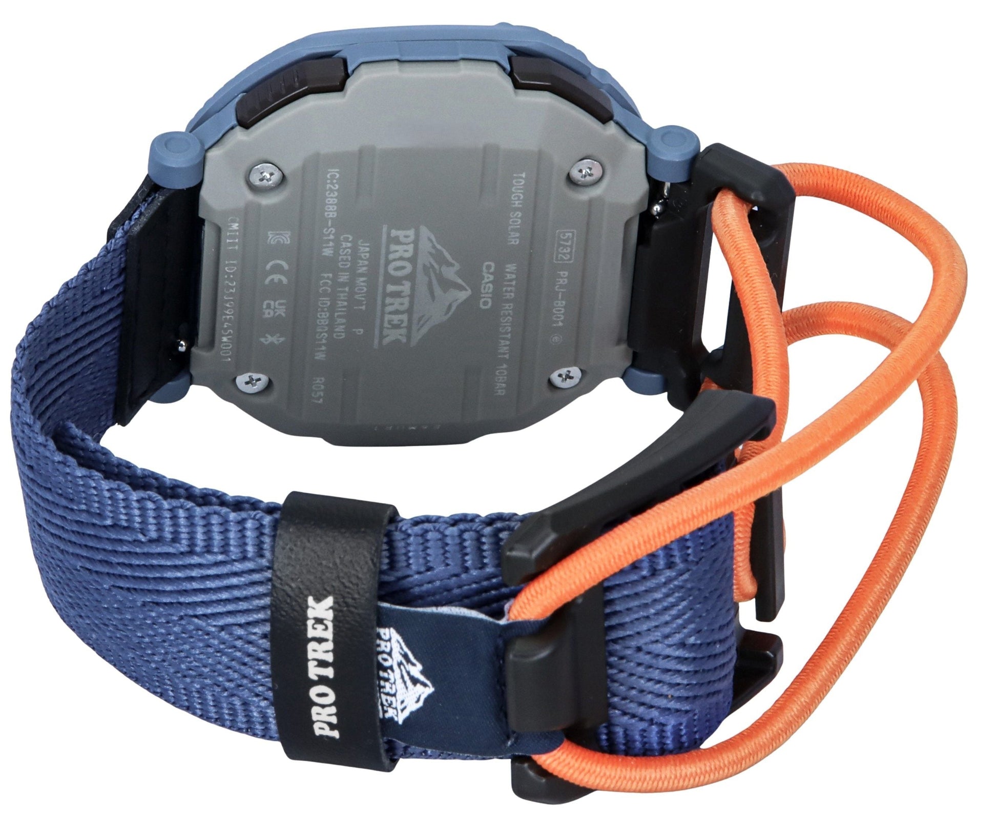 Casio Pro Trek Hiker Line Analog Digital Mobile Link Cloth Strap Grey Dial Tough Solar PRJ - B001B - 2 100M Men's Watch - Prestige Stones