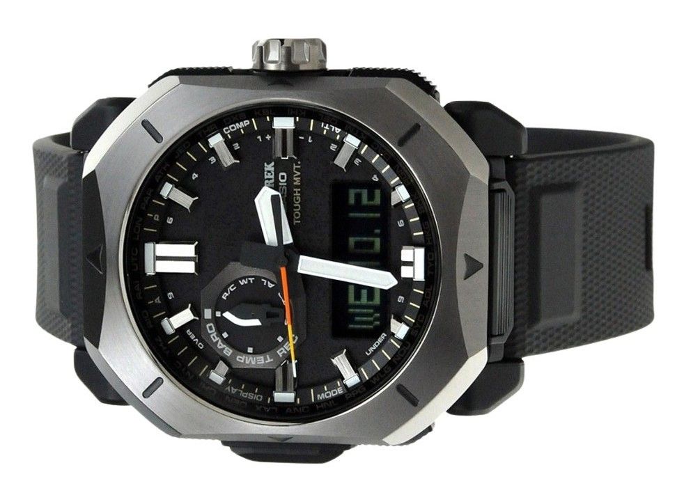 Casio ProTrek Analog Digital Black Bio Based Resin Grey Dial Tough Solar PRW - 6900Y - 1 100M Men's Watch - Prestige Stones