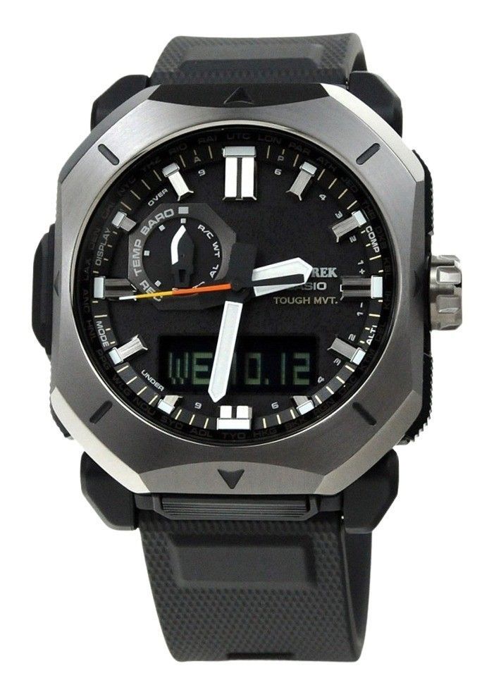Casio ProTrek Analog Digital Black Bio Based Resin Grey Dial Tough Solar PRW - 6900Y - 1 100M Men's Watch - Prestige Stones