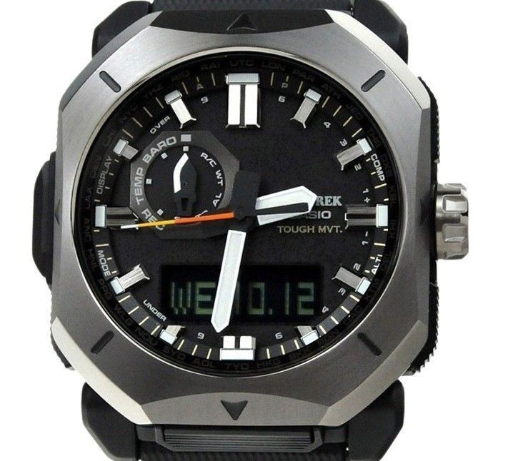 Casio ProTrek Analog Digital Black Bio Based Resin Grey Dial Tough Solar PRW - 6900Y - 1 100M Men's Watch - Prestige Stones