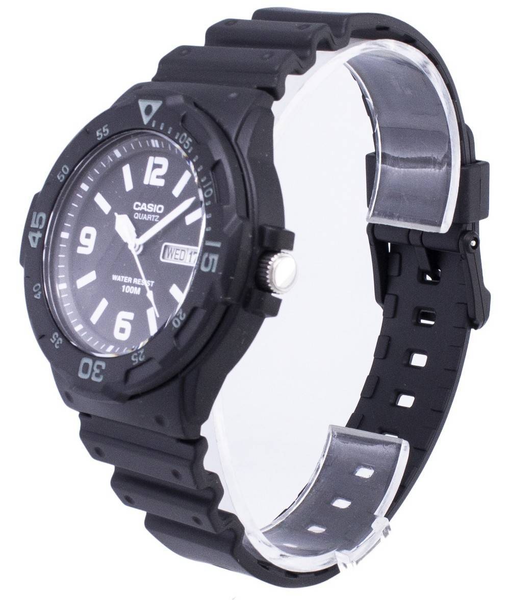 Casio Quartz Analog 100M Black Resin Strap MRW - 200H - 1B2VDF MRW200H - 1B2VDF Men's Watch - Prestige Stones