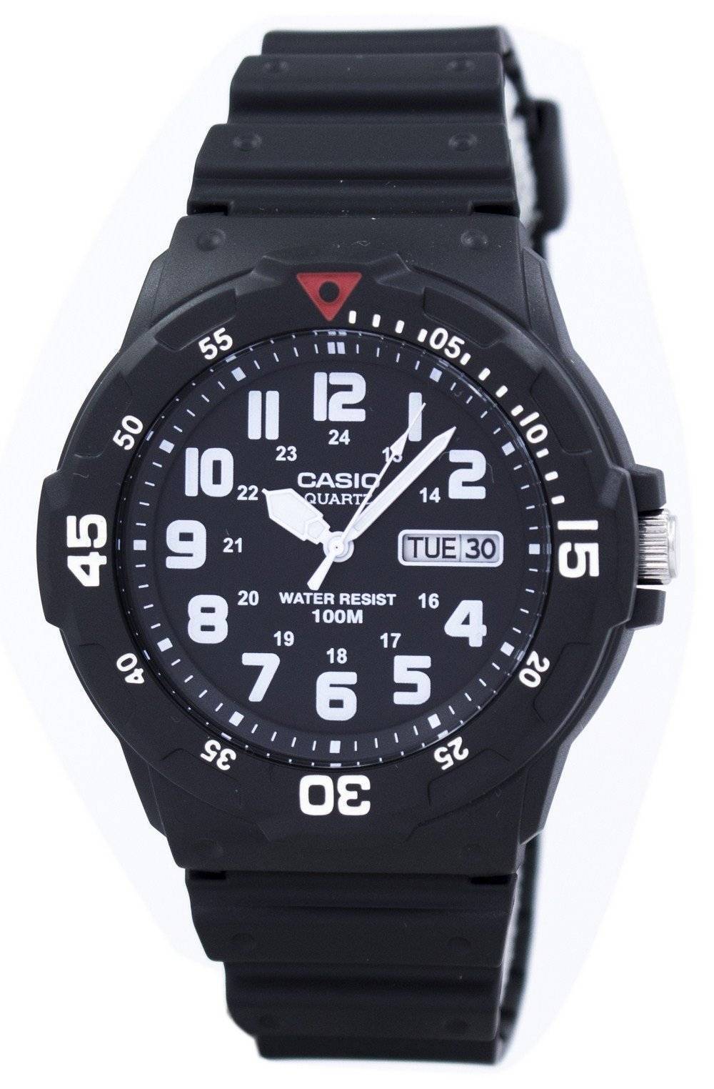 Casio Quartz Analog 100M Black Resin Strap MRW - 200H - 1BVDF MRW200H - 1BVDF Men's Watch - Prestige Stones
