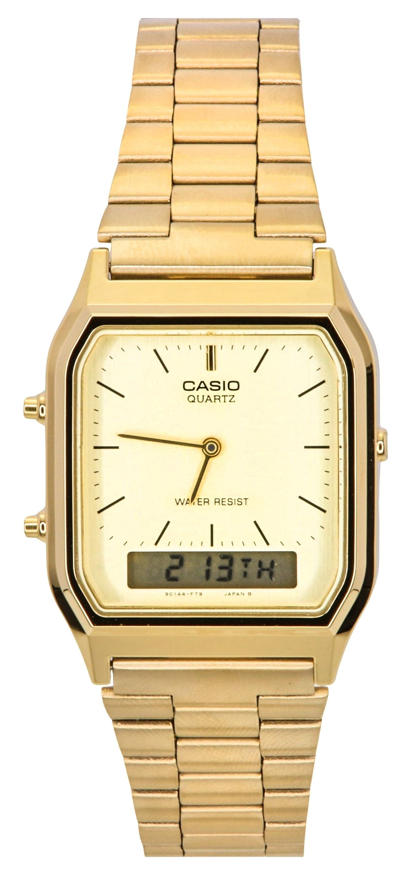 Casio Quartz Analog Digital Gold Tone AQ - 230GA - 9DMQ AQ230GA - 9DMQ Men's Watch - Prestige Stones