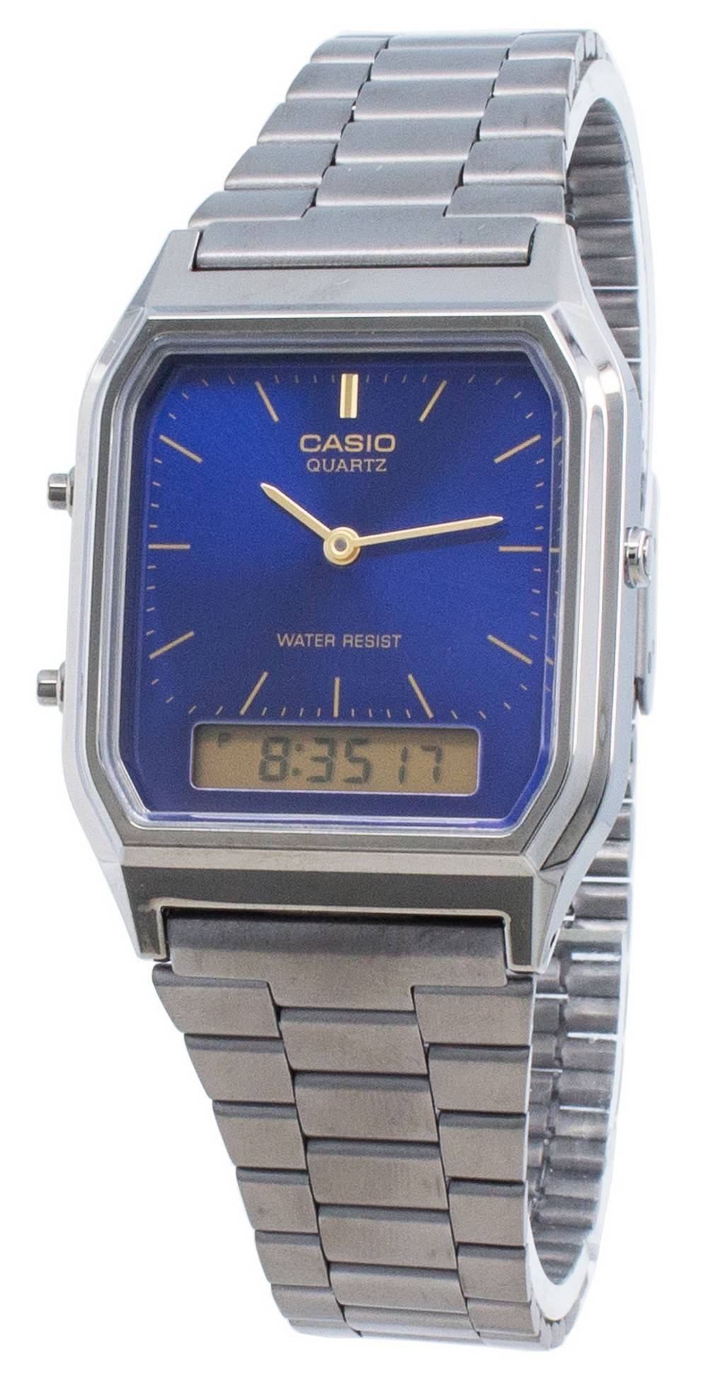 Casio Quartz AQ - 230GG - 2A Dual Time Unisex Watch - Prestige Stones
