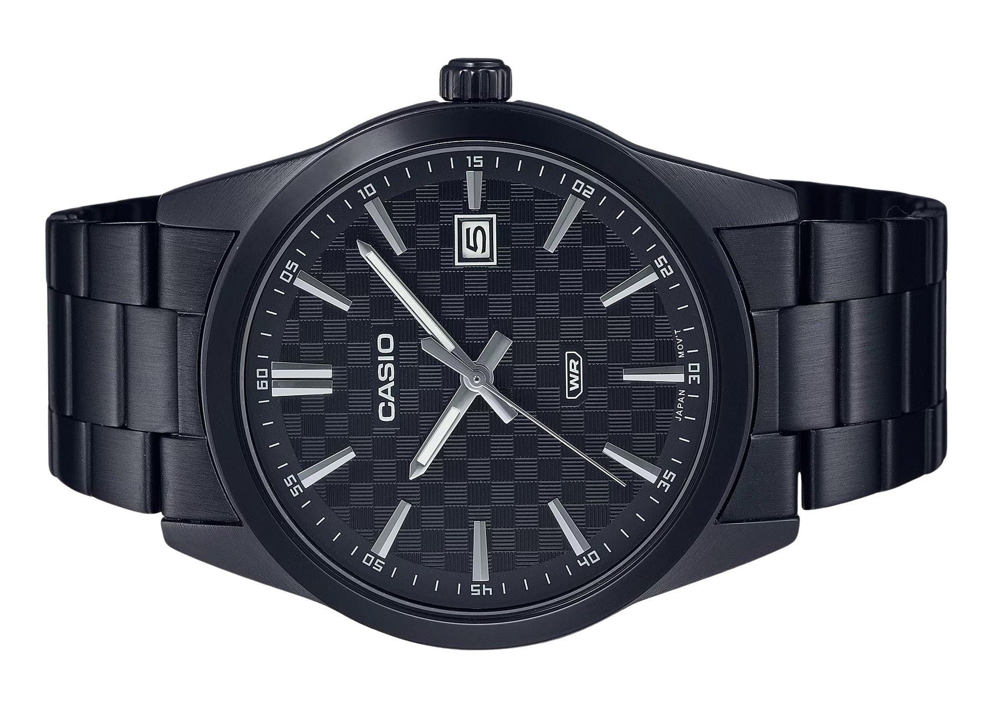 Casio Standard Analog Black Ion Plated Stainless Steel Black Dial Quartz MTP - VD03B - 1A Men's Watch - Prestige Stones