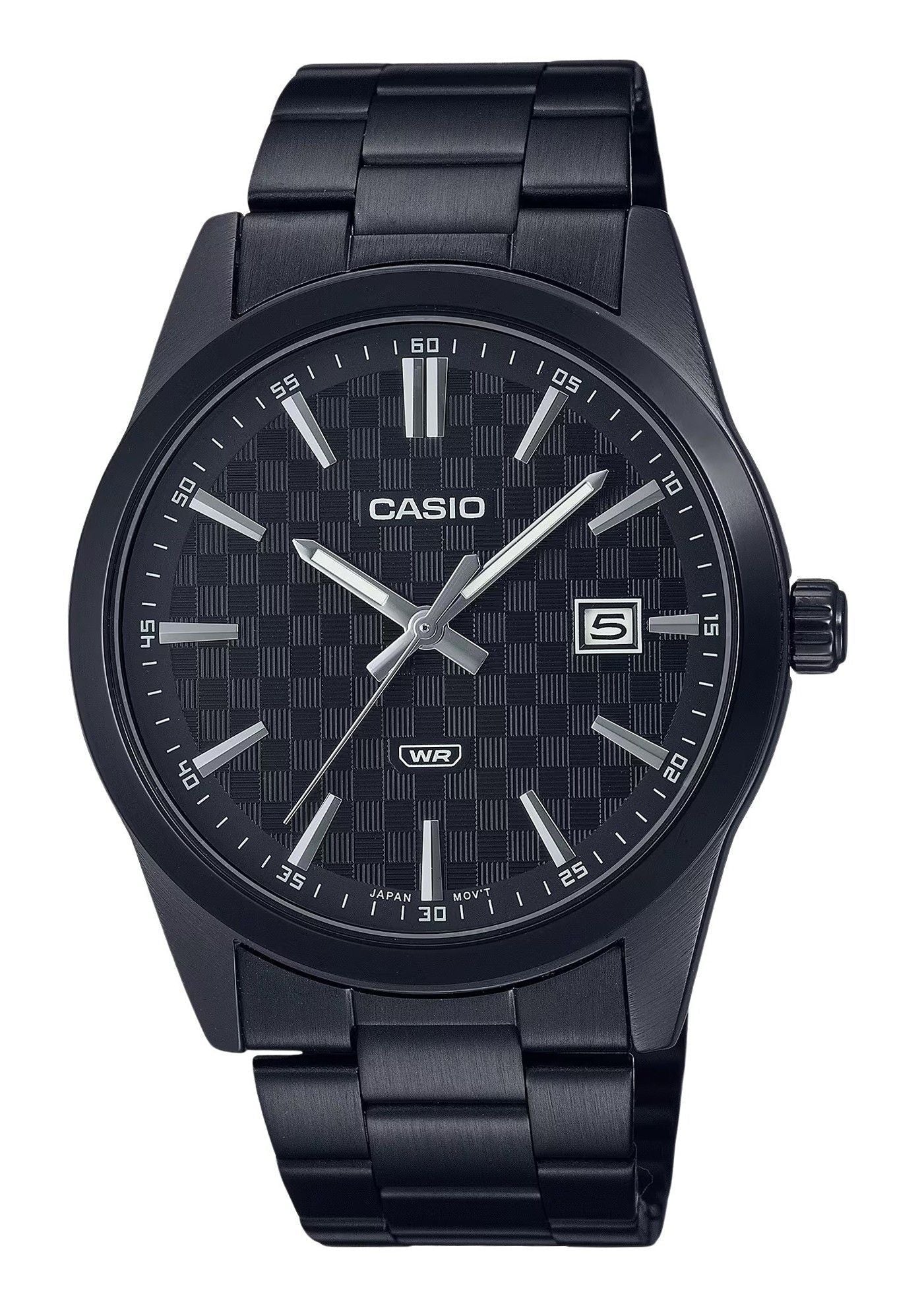 Casio Standard Analog Black Ion Plated Stainless Steel Black Dial Quartz MTP - VD03B - 1A Men's Watch - Prestige Stones