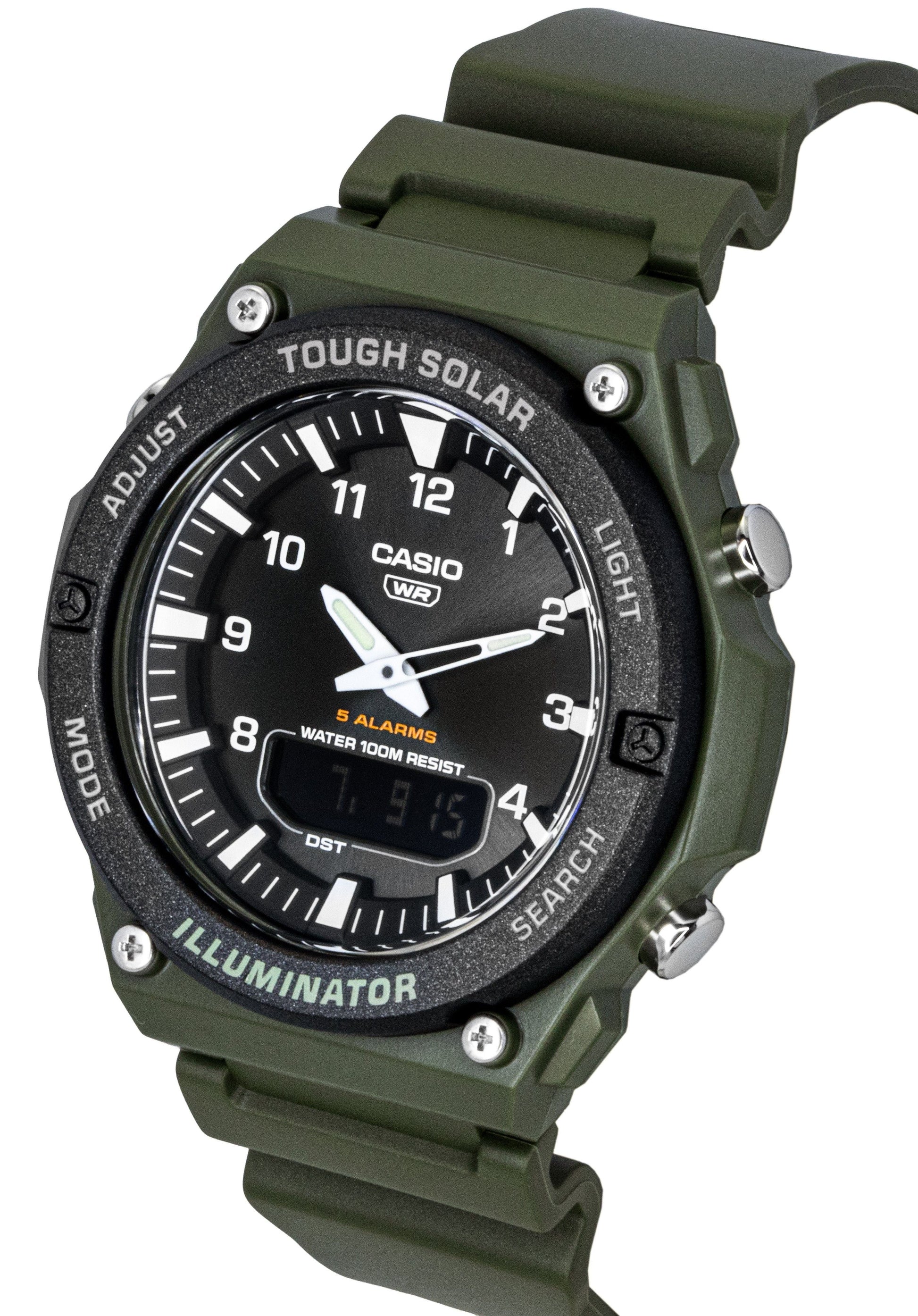 Casio Standard Analog Digital Resin Strap Black Dial Solar AQ - S820W - 3BV 100M Men's Watch - Prestige Stones