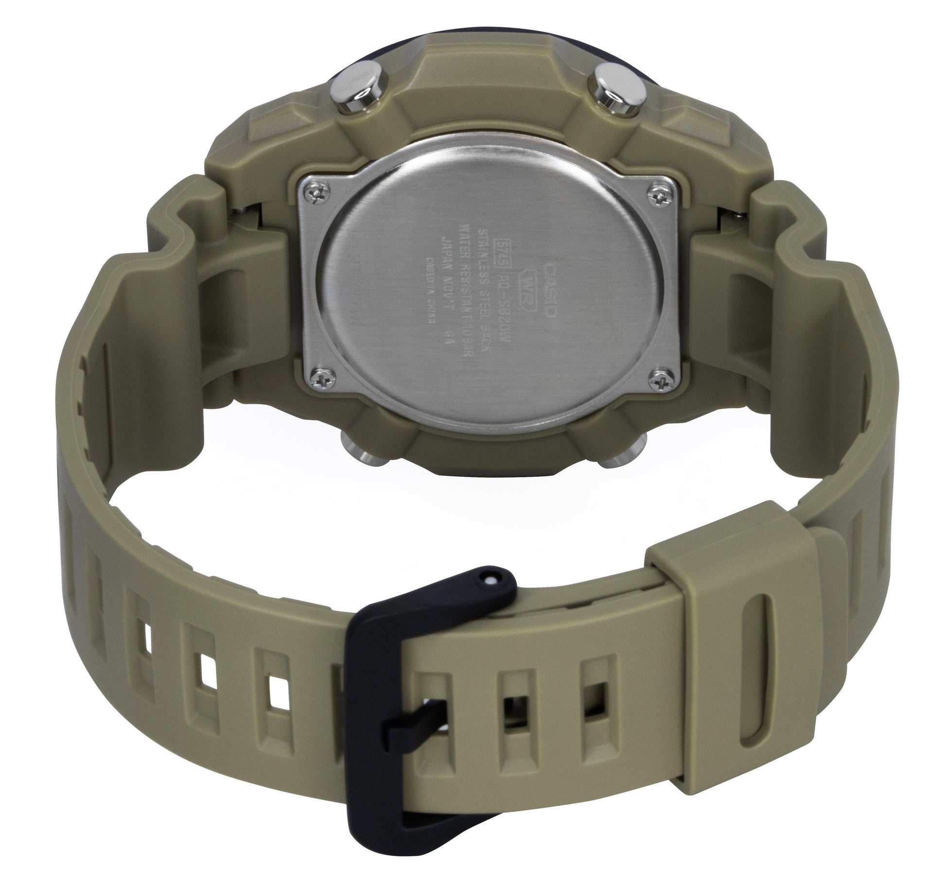 Casio Standard Analog Digital Resin Strap Black Dial Solar AQ - S820W - 5AV 100M Men's Watch - Prestige Stones