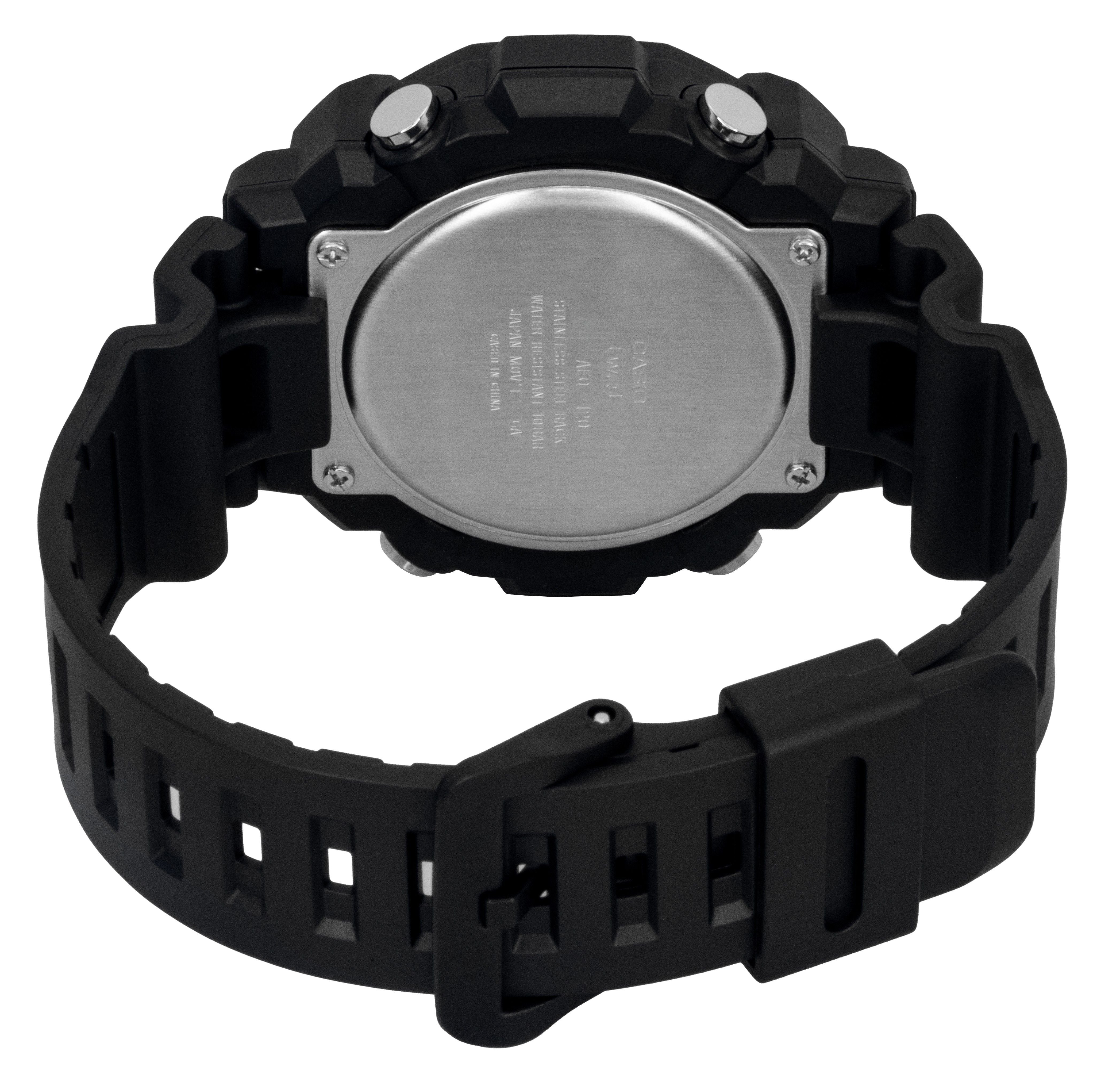 Casio Standard Analog Digital Resin Strap Grey Dial Quartz AEQ - 120W - 1BV 100M Men's Watch - Prestige Stones
