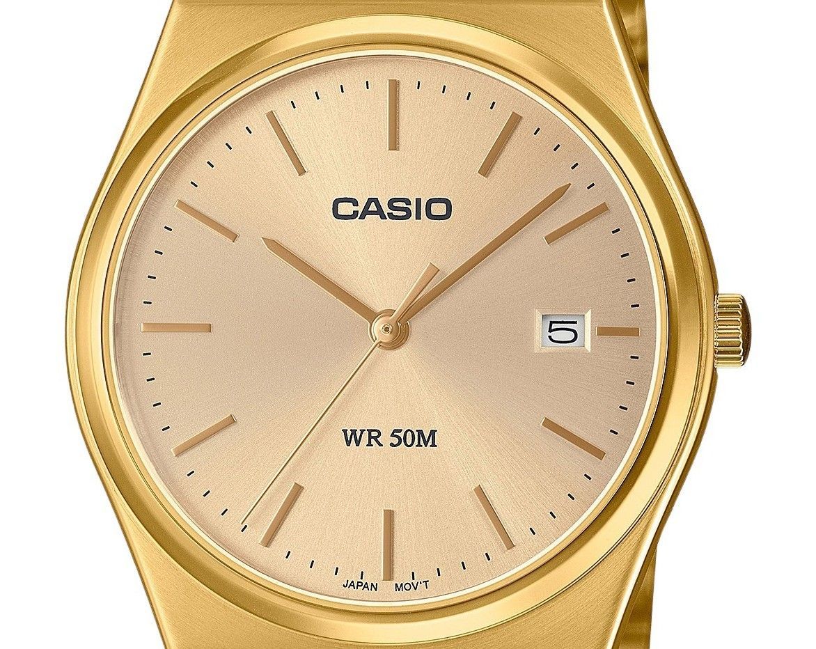 Casio Standard Analog Gold Tone Stainless Steel Gold Dial Quartz MTP - B145G - 9AV Unisex Watch - Prestige Stones