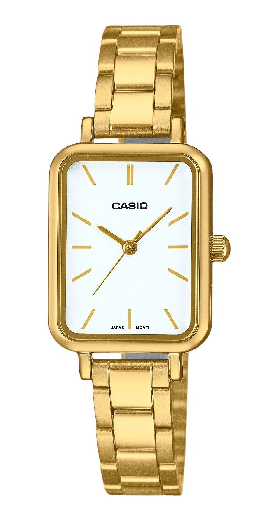 Casio Standard Analog Gold Tone Stainless Steel White Dial Quartz LTP - V009G - 7E Women's Watch - Prestige Stones