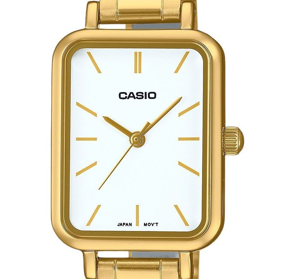 Casio Standard Analog Gold Tone Stainless Steel White Dial Quartz LTP - V009G - 7E Women's Watch - Prestige Stones