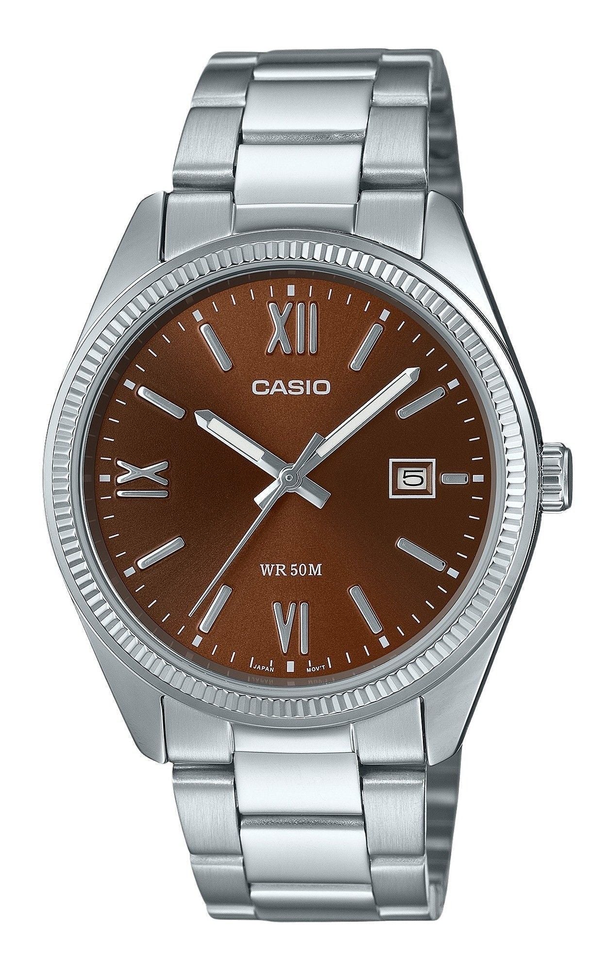 Casio Standard Analog Ion Plated Stainless Steel Brown Dial Quartz MTP - 1302DD - 5AV Men's Watch - Prestige Stones