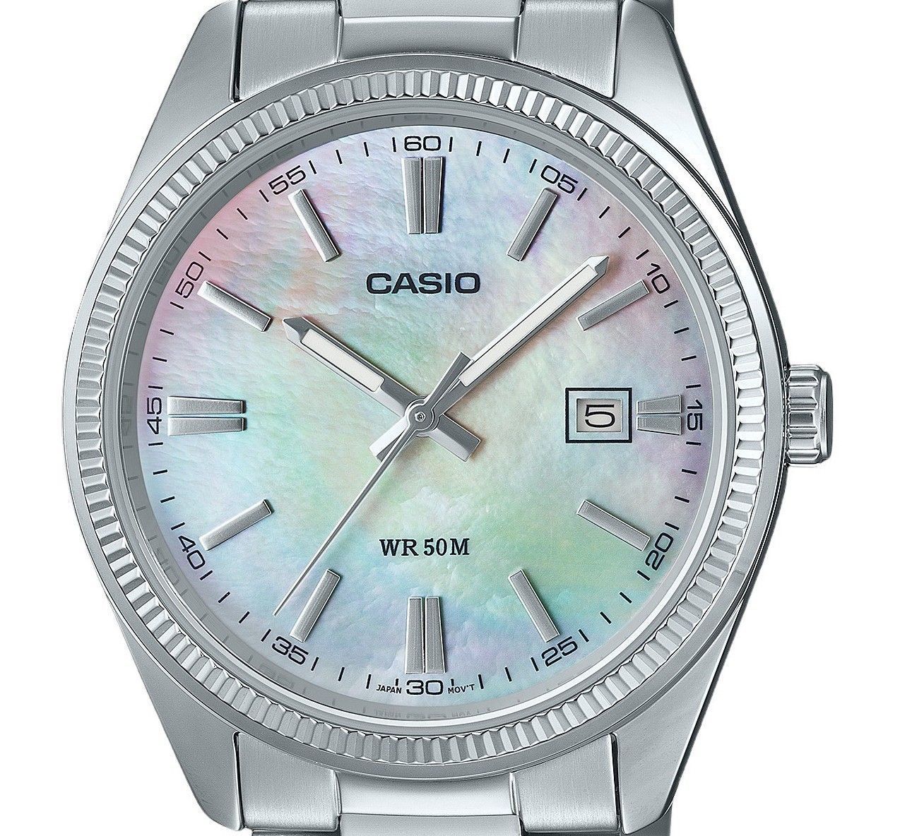 Casio Standard Analog Ion Plated Stainless Steel Mother Of Pearl Quartz MTP - 1302DS - 7AV Men's Watch - Prestige Stones