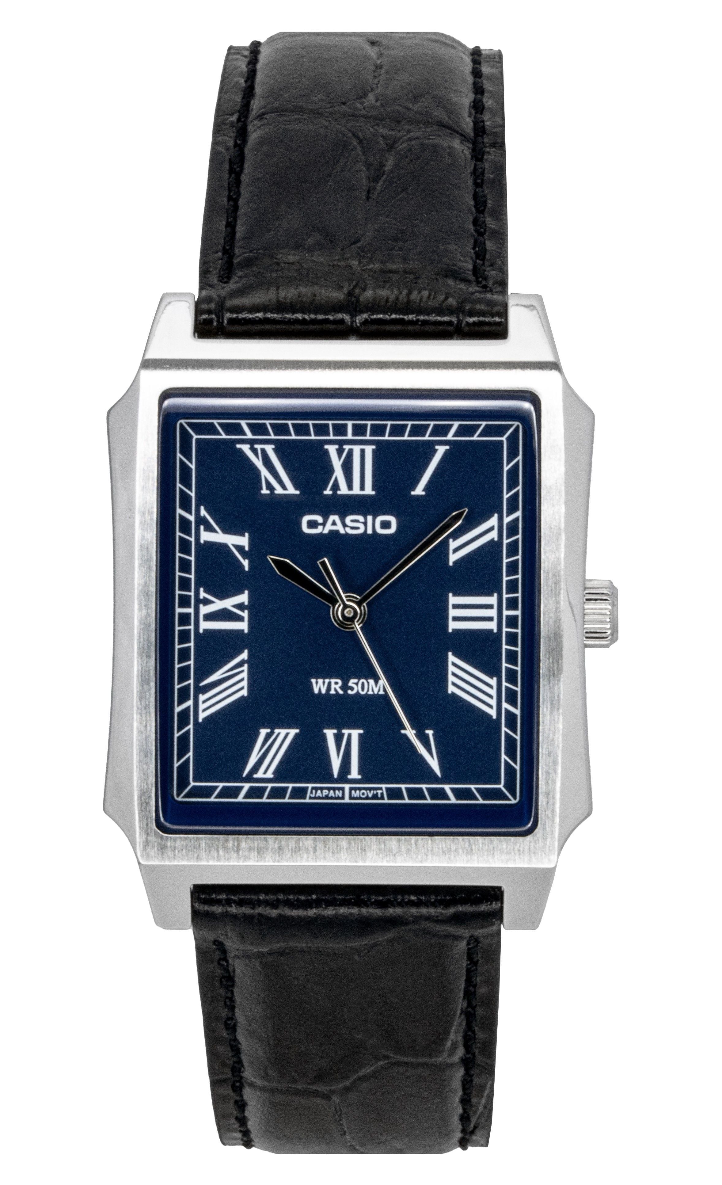 Casio Standard Analog Leather Strap Blue Dial Quartz MTP - B190L - 2BV Men's Watch - Prestige Stones