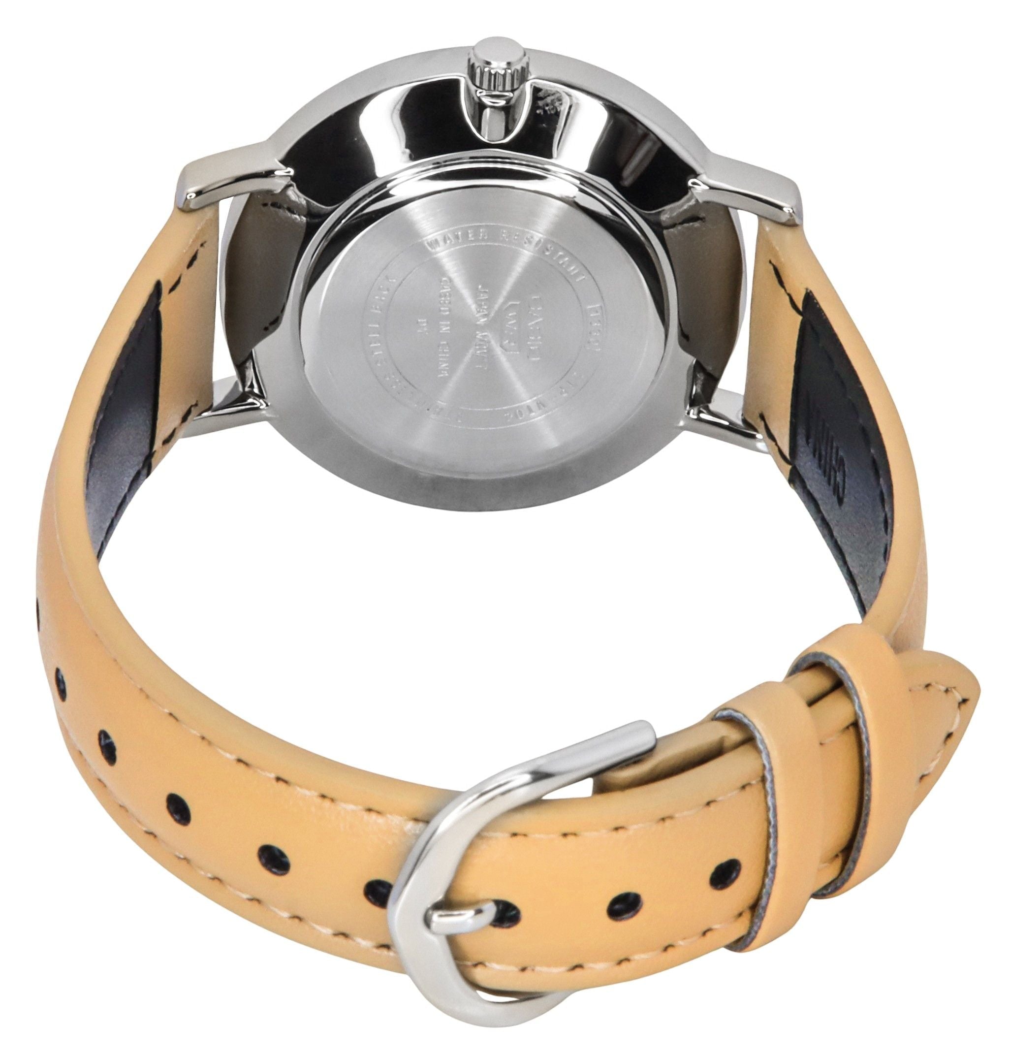 Casio Standard Analog Leather Strap Cream Dial Quartz LTP - VT04L - 7A1 Women's Watch - Prestige Stones