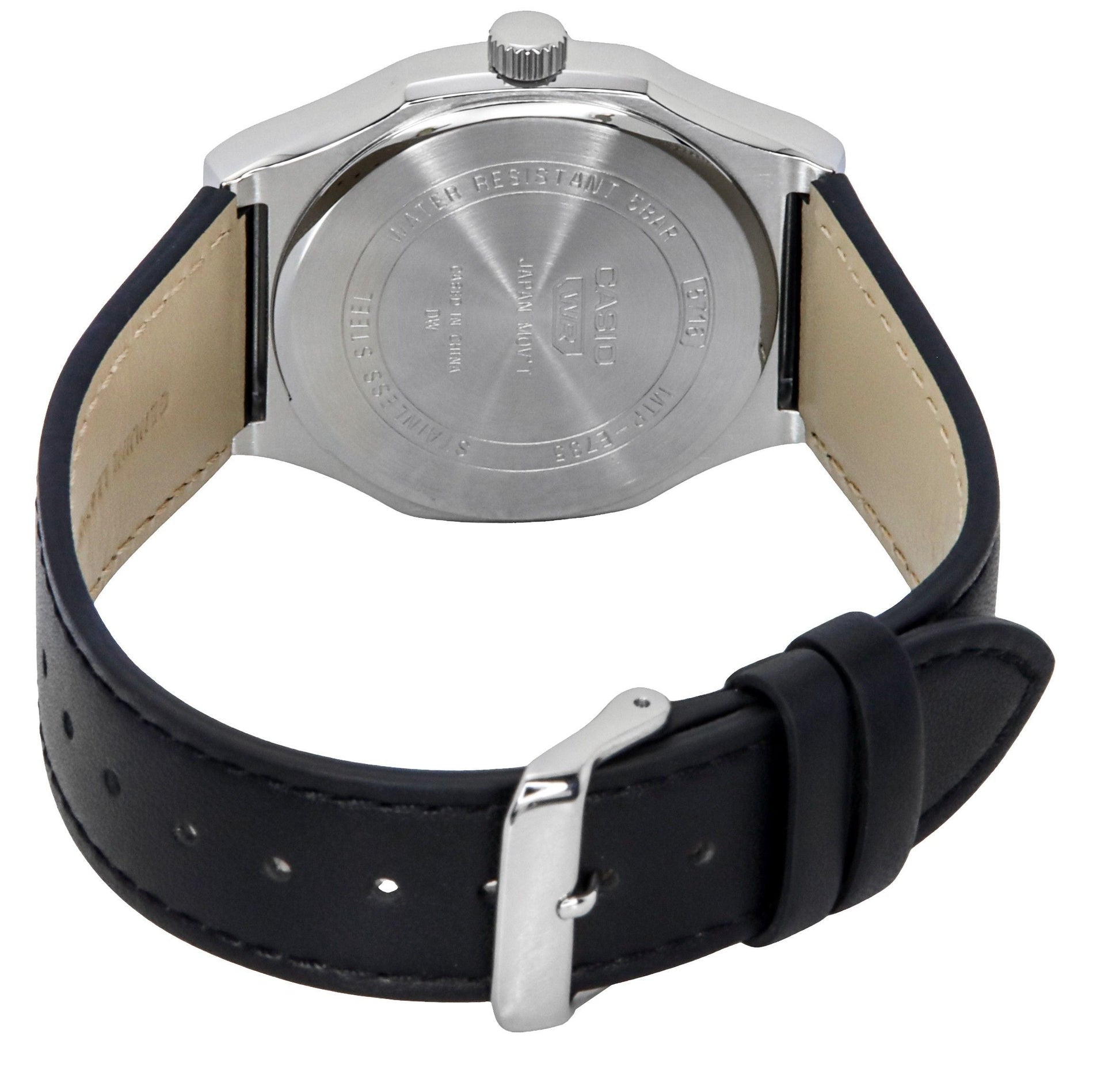 Casio Standard Analog Leather Strap Grey Dial Quartz MTP - E735L - 8AV Men's Watch - Prestige Stones