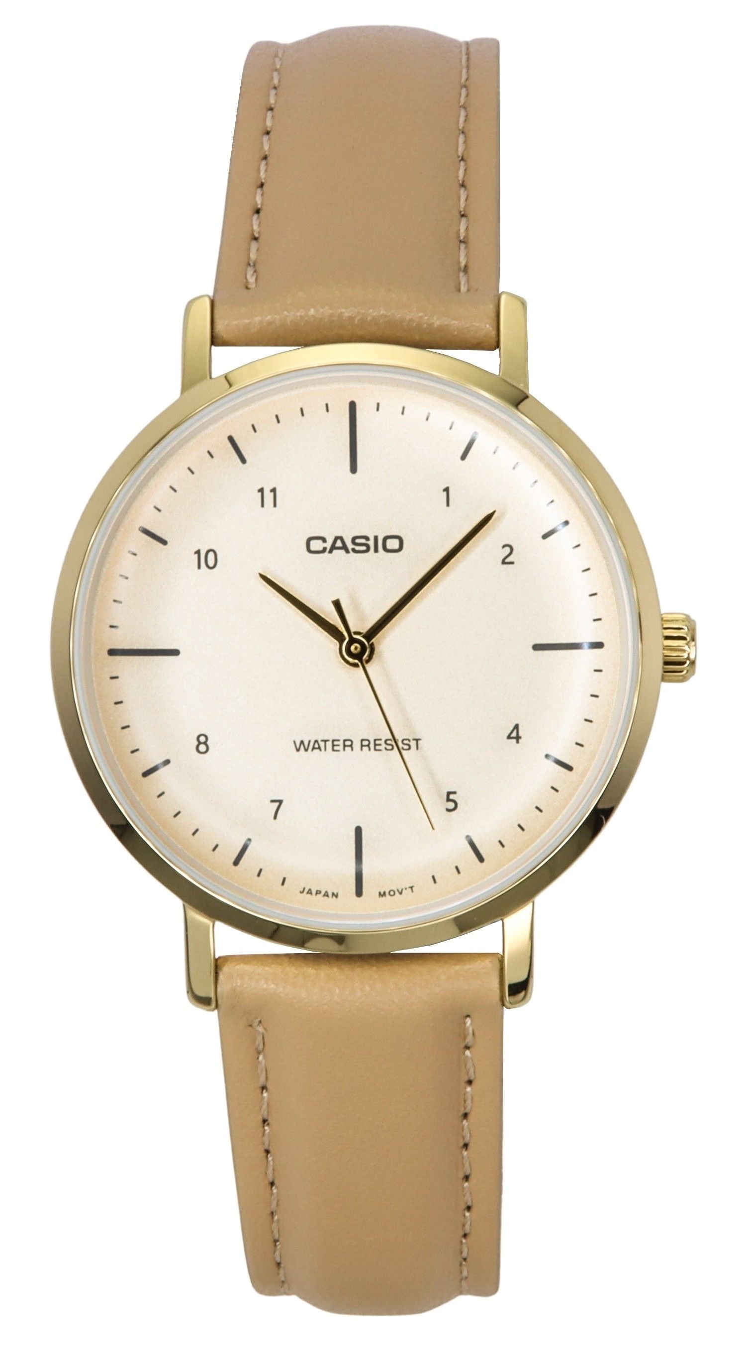 Casio Standard Analog Leather Strap Salmon Dial Quartz LTP - VT03GL - 4B Women's Watch - Prestige Stones