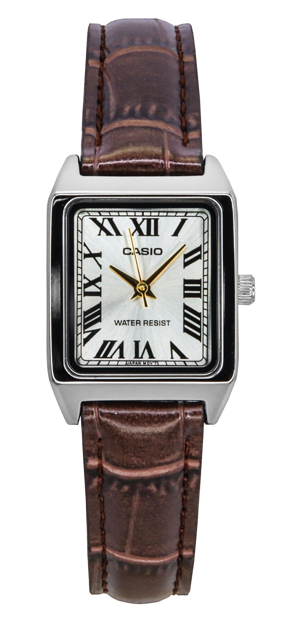 Casio Standard Analog Leather Strap Silver Dial Quartz LTP - V007L - 9B Women's Watch - Prestige Stones