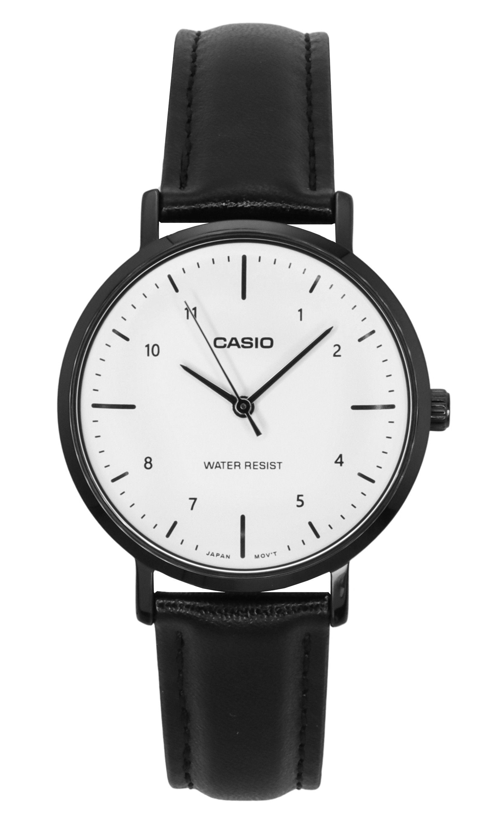 Casio Standard Analog Leather Strap White Dial Quartz LTP - VT03BL - 7B Women's Watch - Prestige Stones