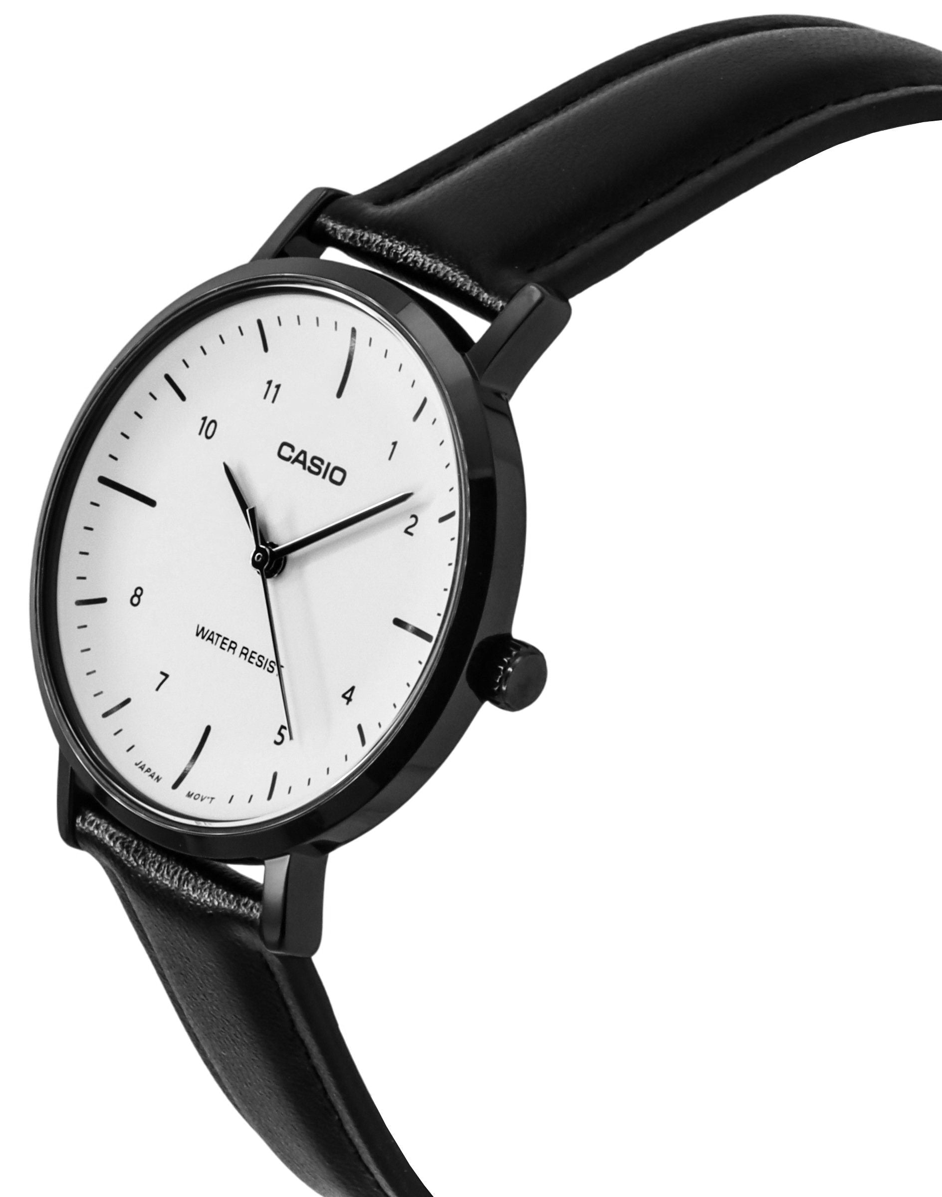 Casio Standard Analog Leather Strap White Dial Quartz LTP - VT03BL - 7B Women's Watch - Prestige Stones