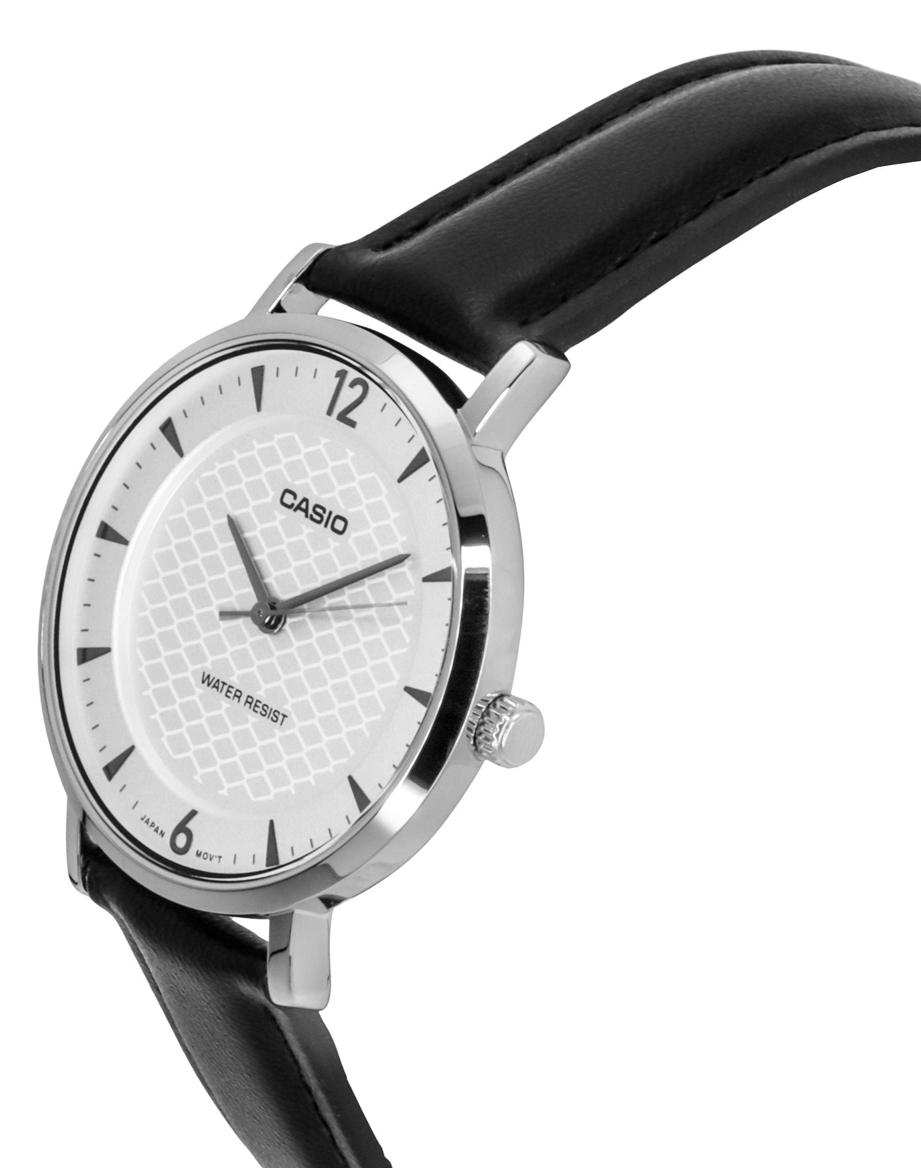 Casio Standard Analog Leather Strap White Dial Quartz LTP - VT04L - 7A2 Women's Watch - Prestige Stones