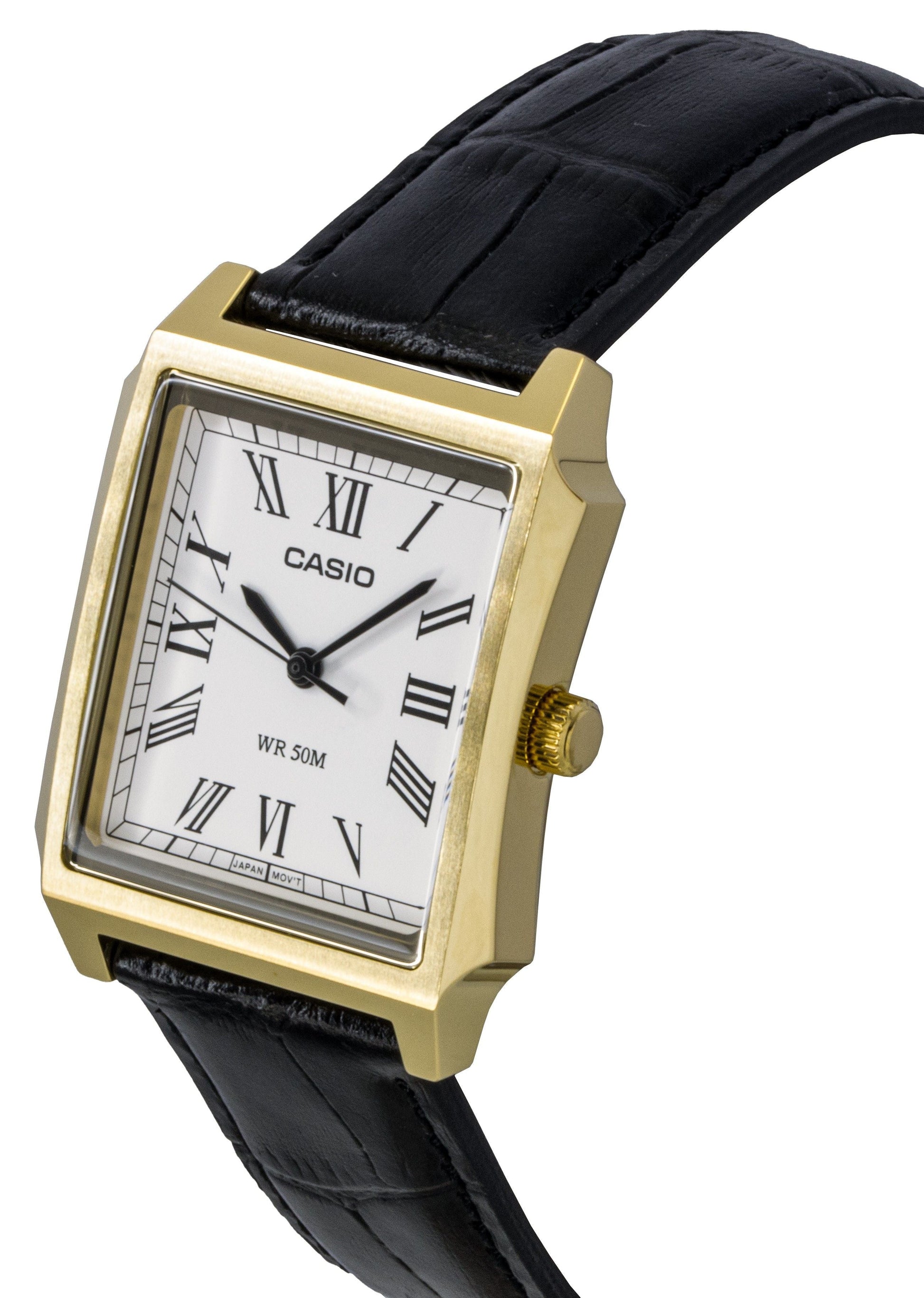 Casio Standard Analog Leather Strap White Dial Quartz MTP - B190GL - 7BV Men's Watch - Prestige Stones