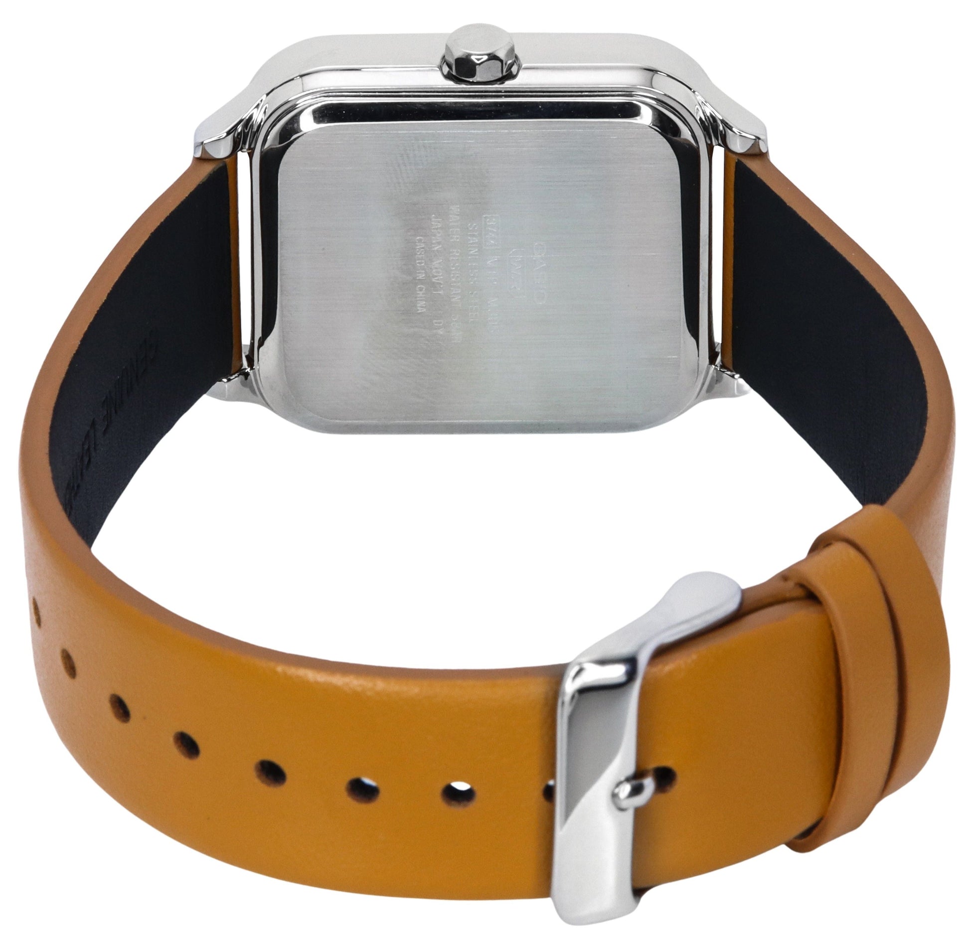 Casio Standard Analog Moon Phase Leather Strap Black Dial Quartz MTP - M305L - 1A Men's Watch - Prestige Stones