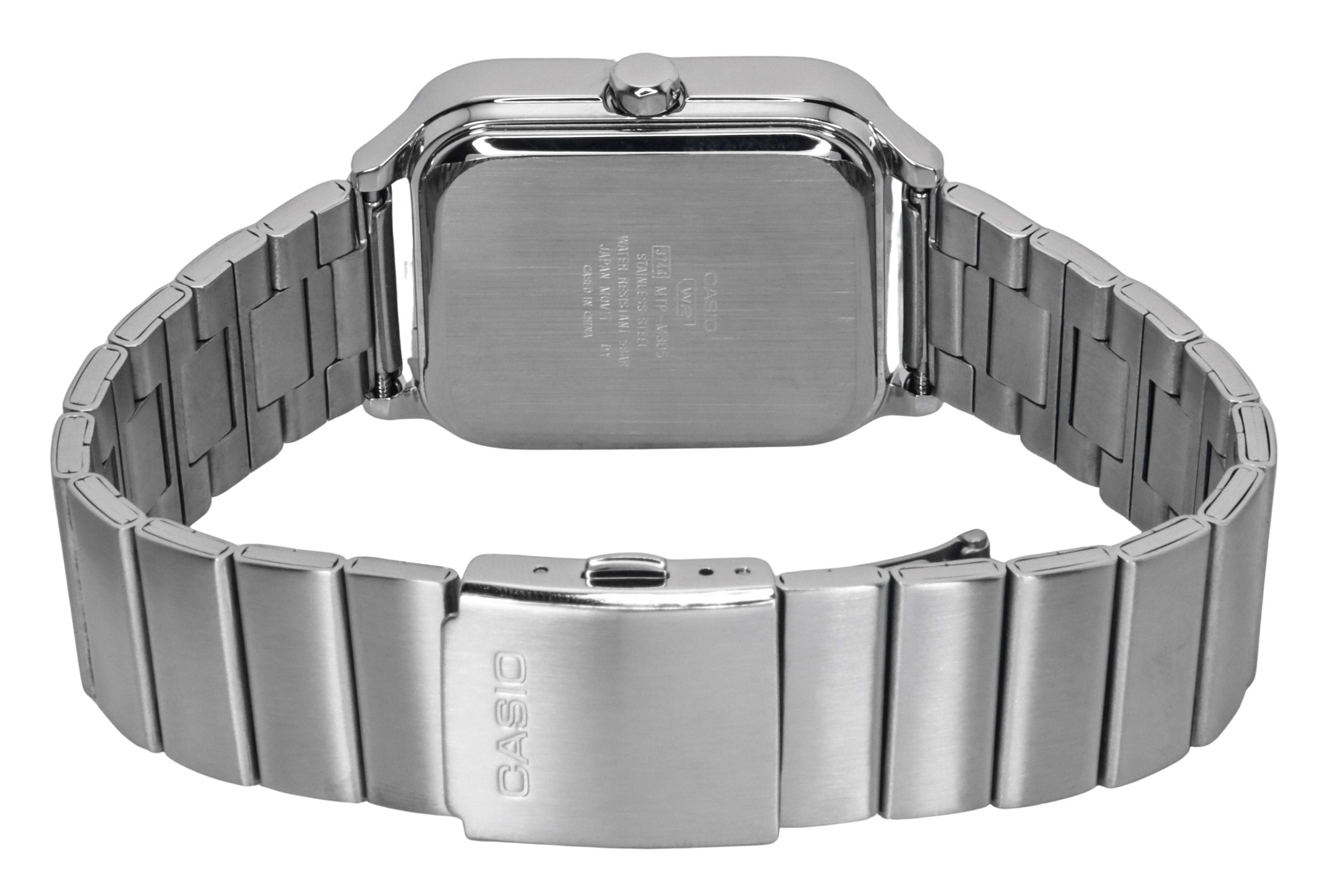 Casio Standard Analog Moon Phase Stainless Steel Black Dial Quartz MTP - M305D - 1A2V Men's Watch - Prestige Stones