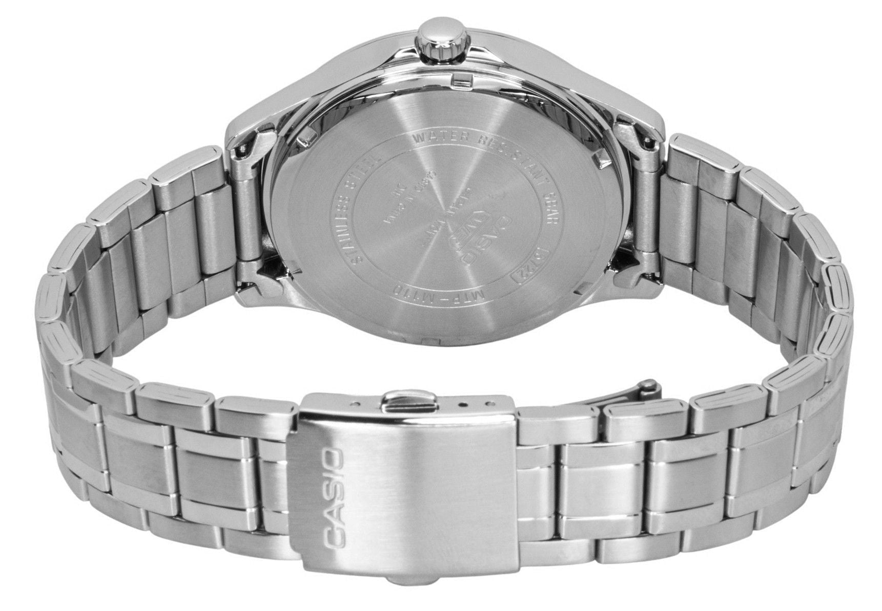 Casio Standard Analog Moon Phase Stainless Steel Green Dial Quartz MTP - M110D - 3AV Men's Watch - Prestige Stones