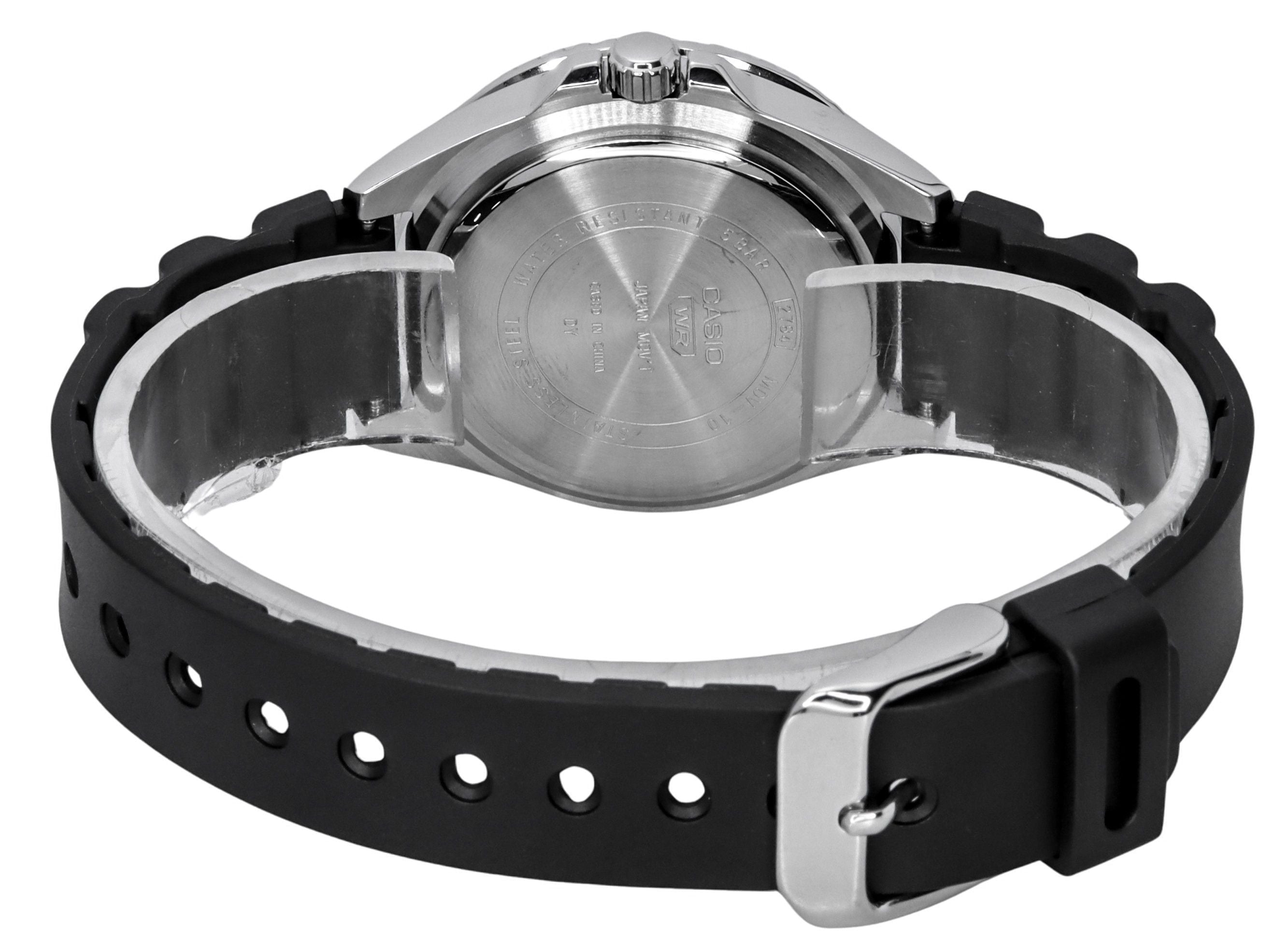 Casio Standard Analog Resin Strap Black Dial Quartz MDV - 10 - 1A2 Men's Watch - Prestige Stones