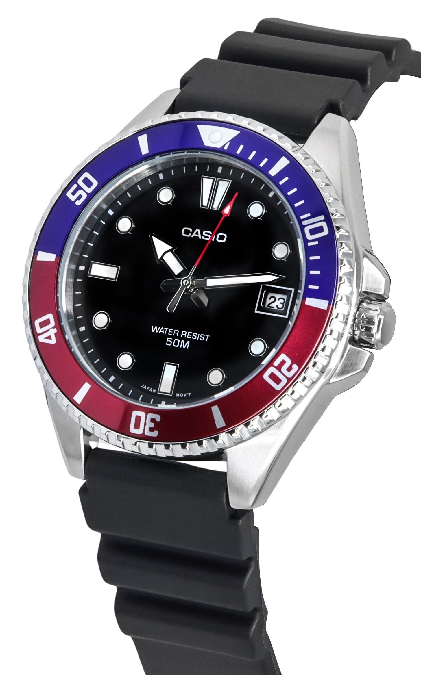 Casio Standard Analog Resin Strap Black Dial Quartz MDV - 10 - 1A2 Men's Watch - Prestige Stones