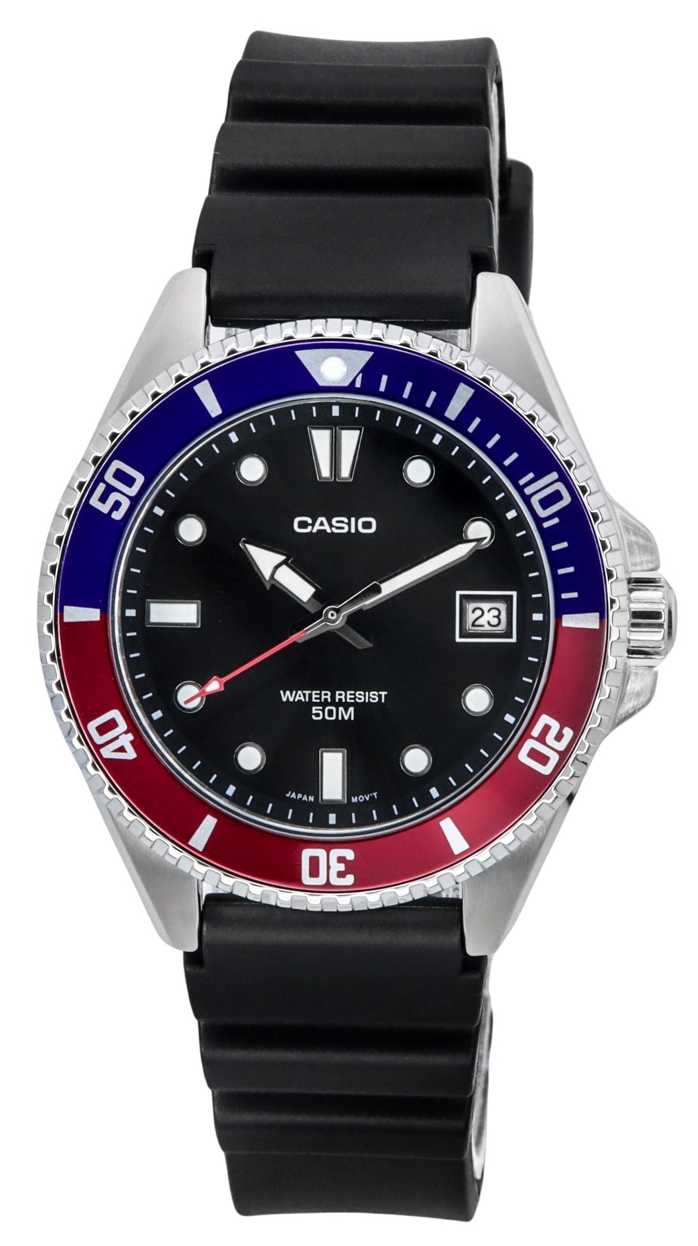 Casio Standard Analog Resin Strap Black Dial Quartz MDV - 10 - 1A2 Men's Watch - Prestige Stones