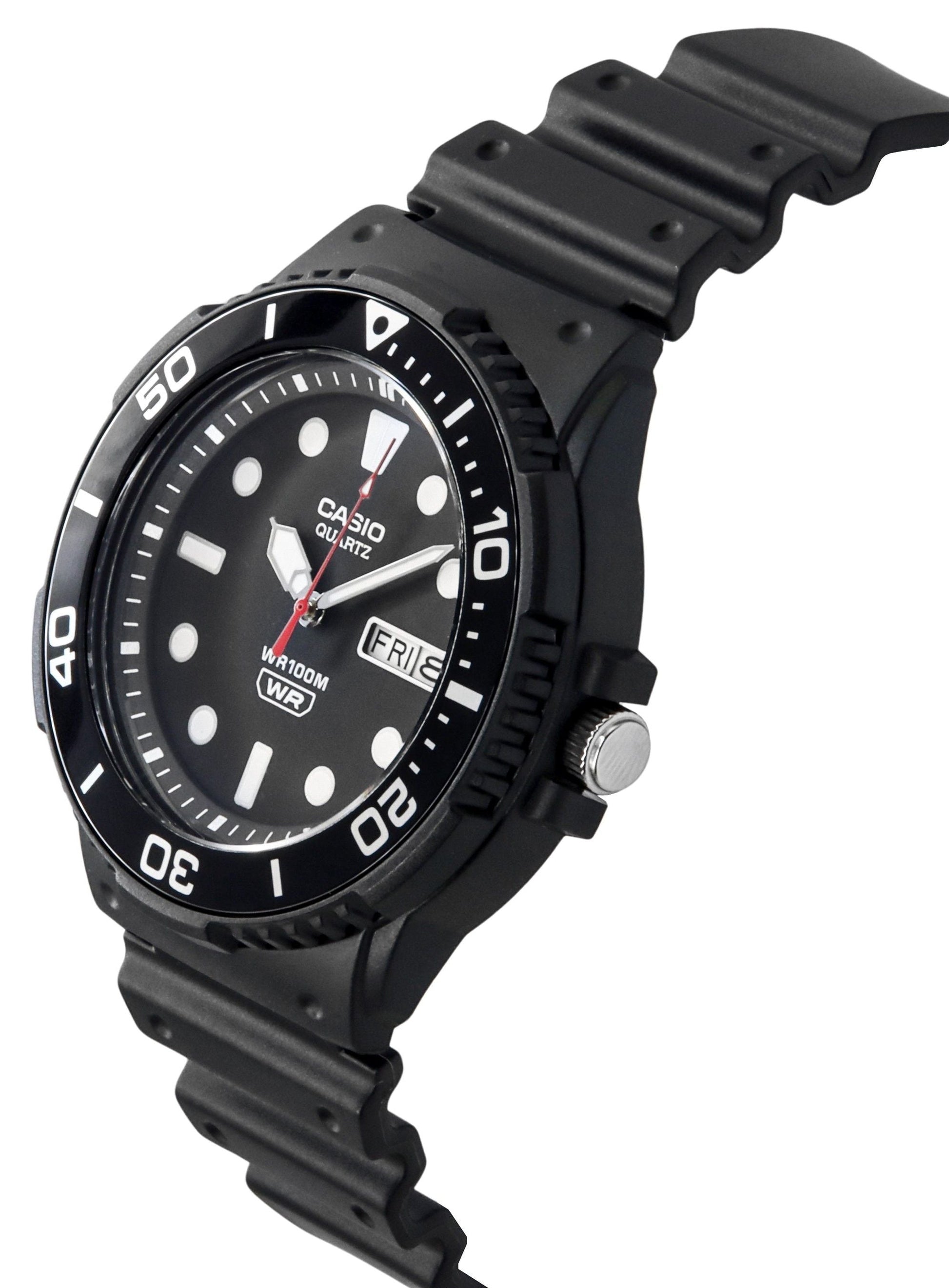 Casio Standard Analog Resin Strap Black Dial Quartz MRW - 230H - 1E1V 100M Men's Watch - Prestige Stones