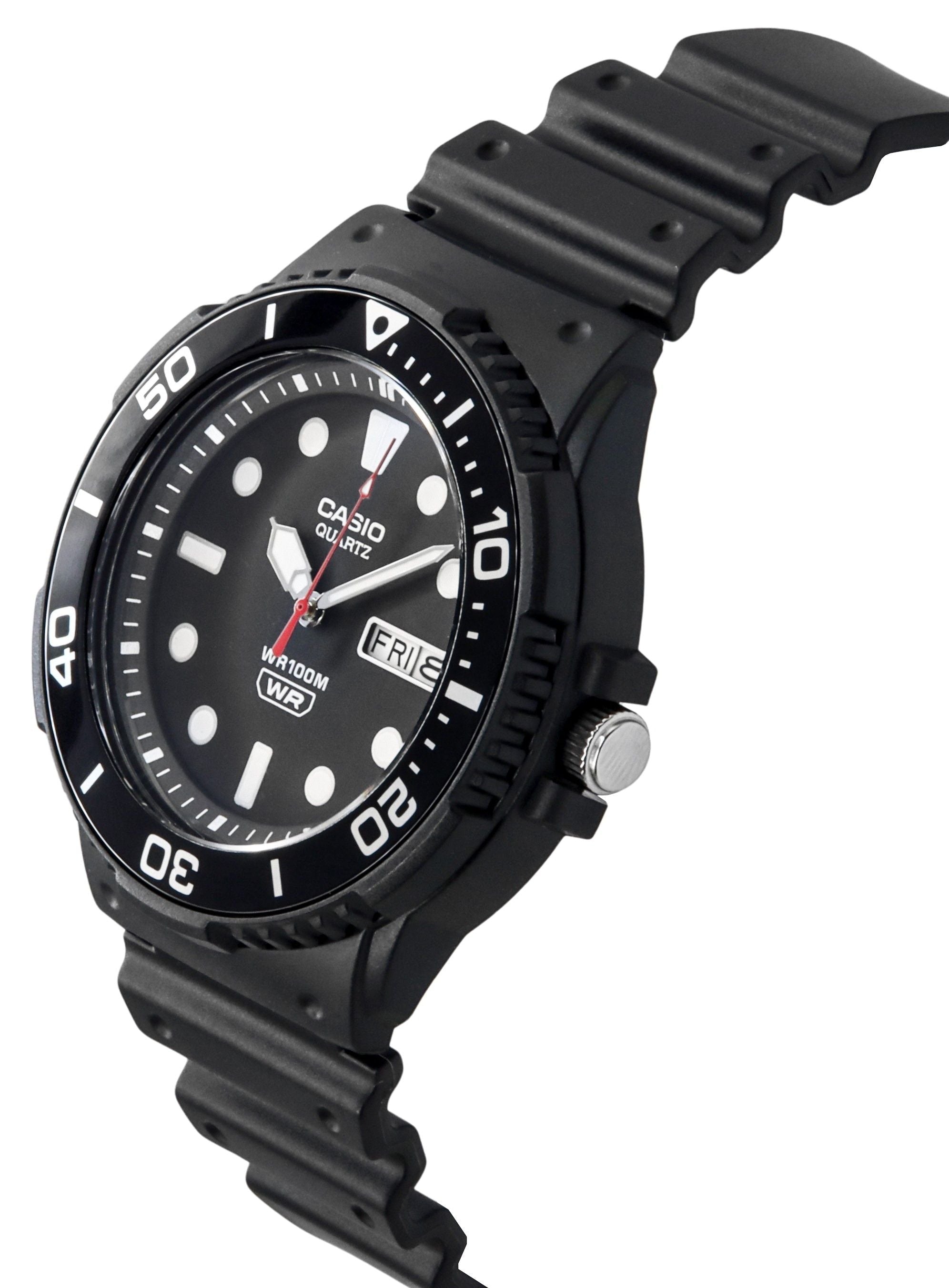 Casio Standard Analog Resin Strap Black Dial Quartz MRW - 230H - 1E1V 100M Men's Watch - Prestige Stones